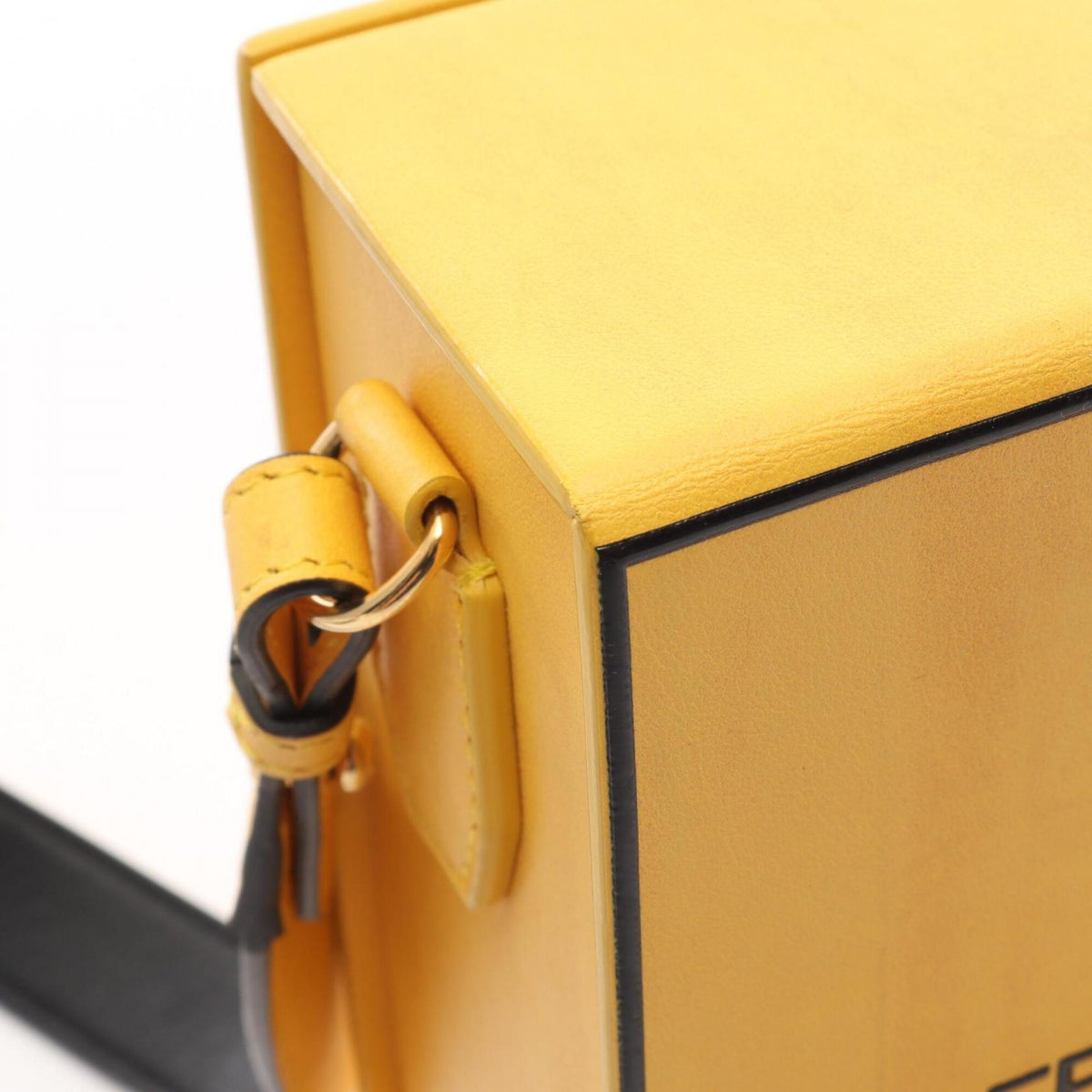 Fendi Black Yellow Leather Shoulder Bag (Pre-Owned)