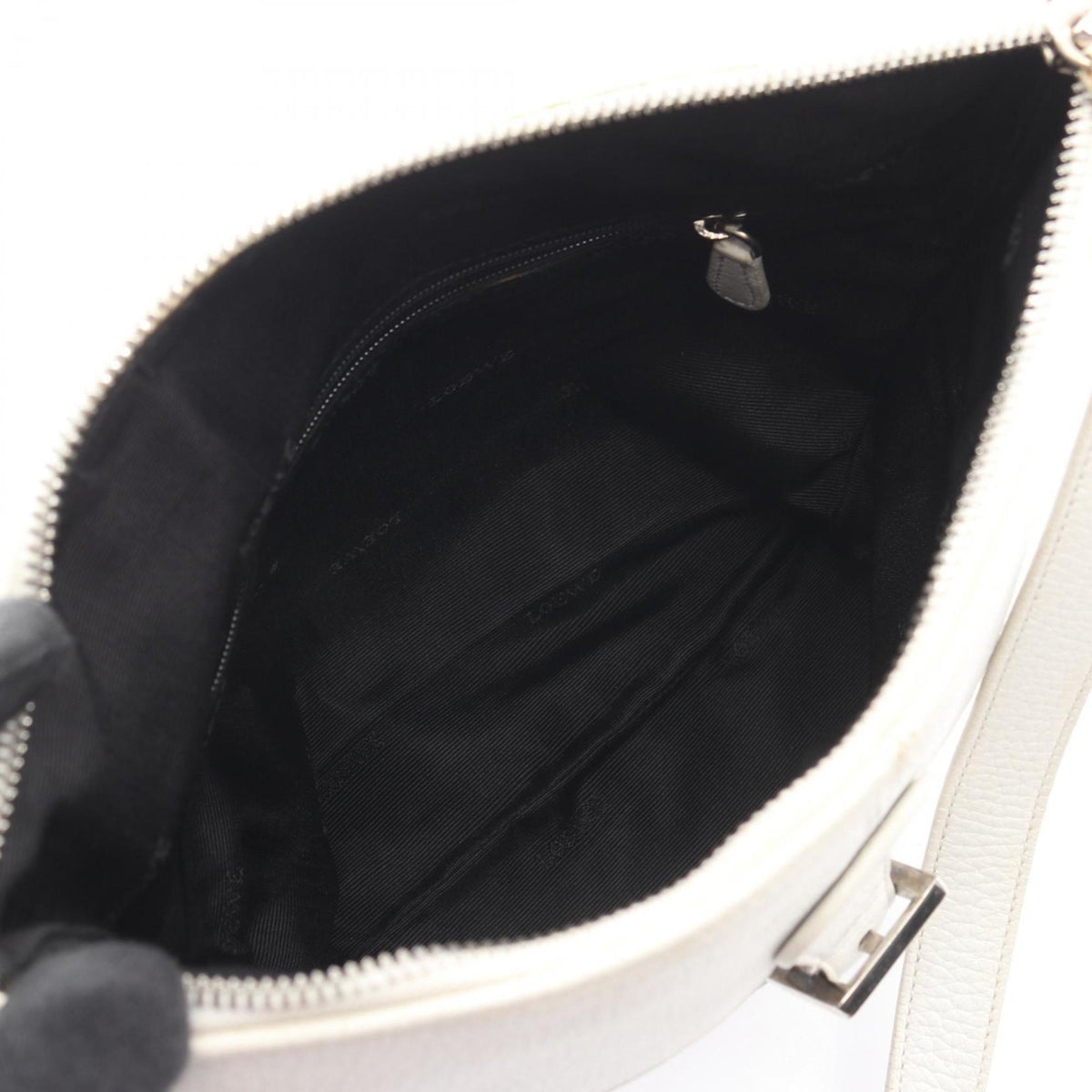 Loewe White Leather Handbag Shoulder Bag (Pre-Owned)