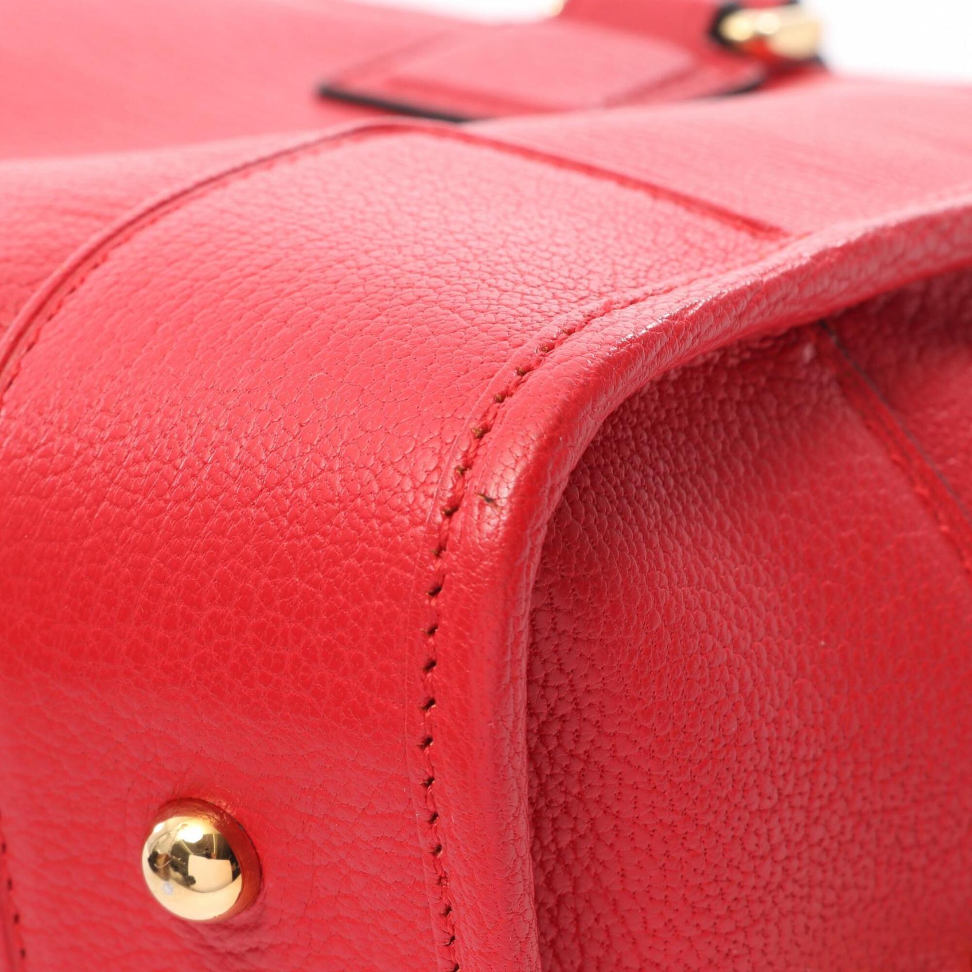 Loewe Red Color Leather Handbag (Pre-Owned)
