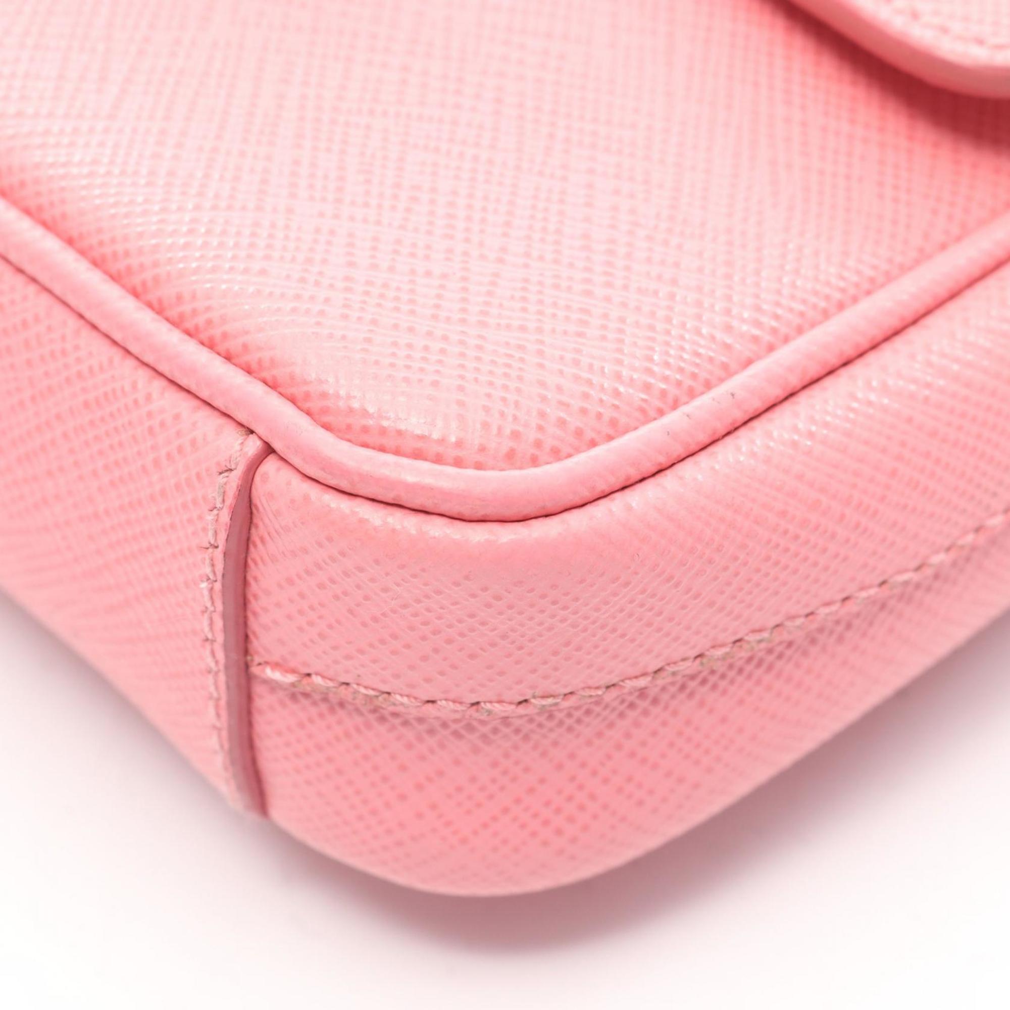 Prada Pink Saffiano Triangle Handbag (Pre-Owned)