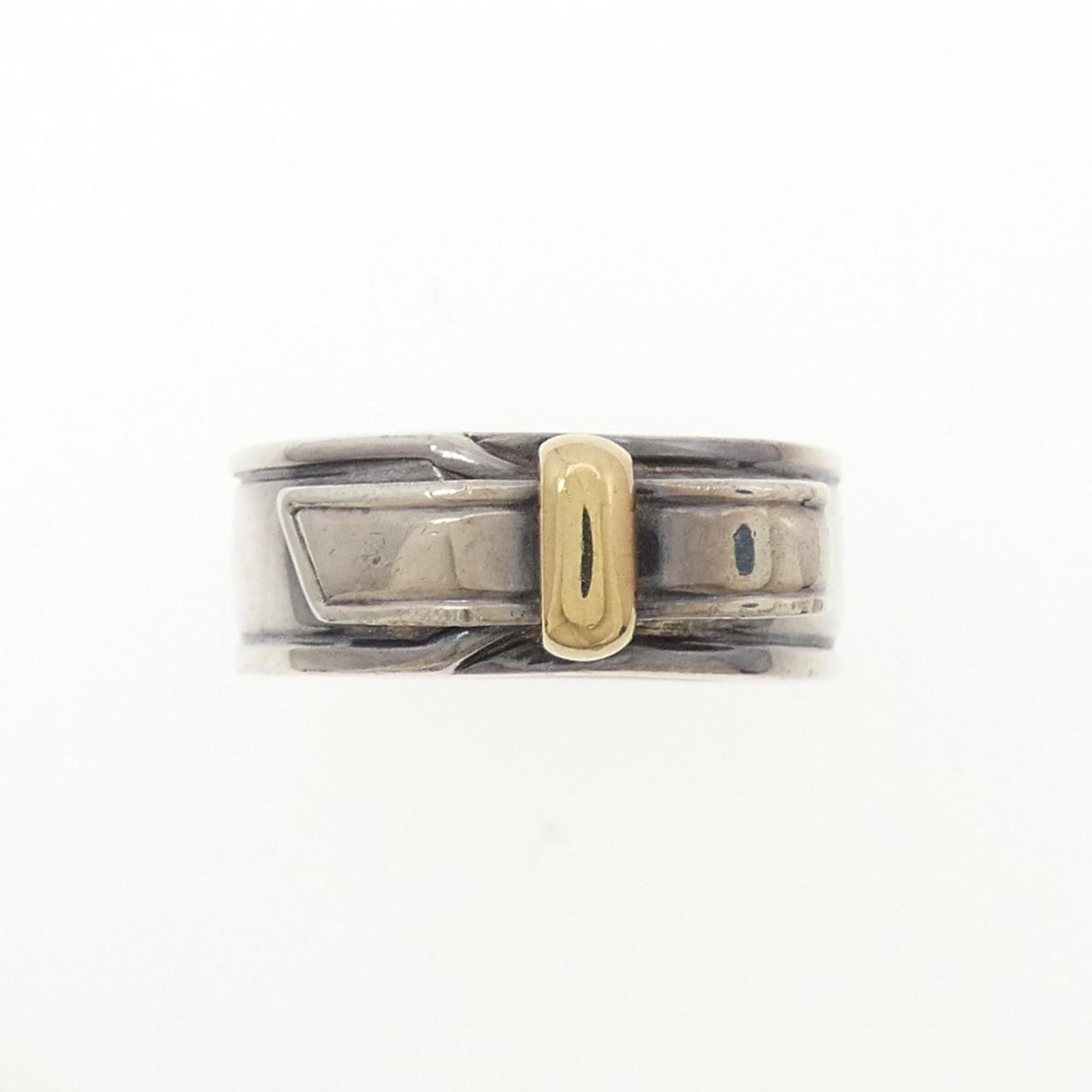 Hermes Silver 925 Band Ring (Pre-Owned)