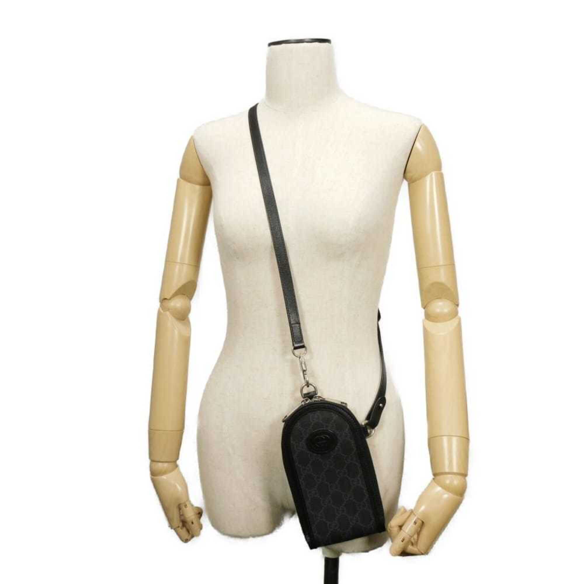 Gucci Black Gg Supreme Leather Shoulder Bag (Pre-Owned)