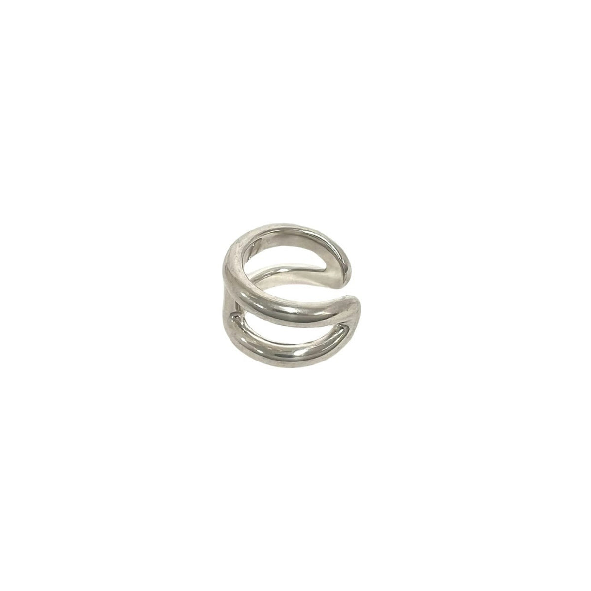 Hermes Silver Silver 925 Band Ring (Pre-Owned)