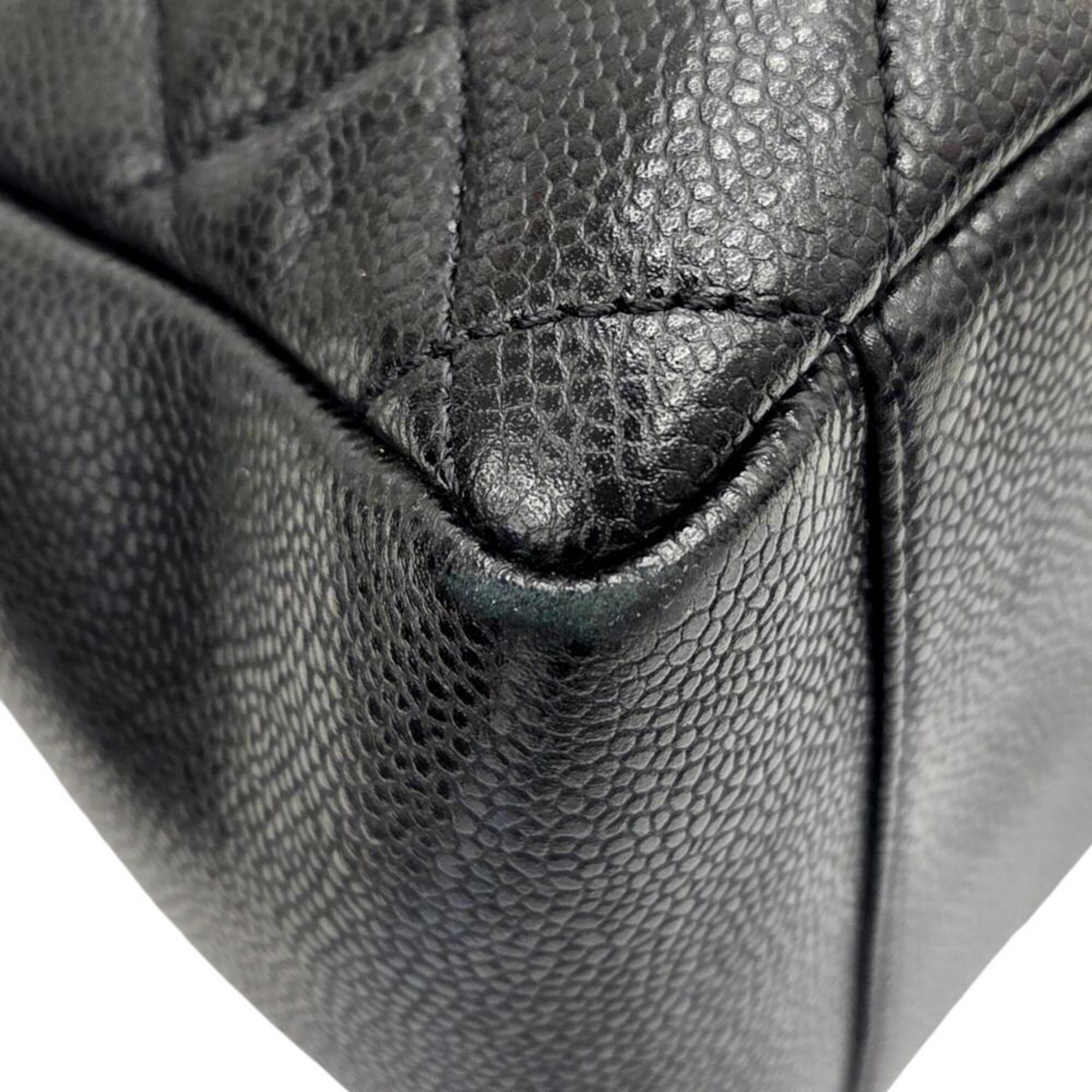 Chanel Black Grained Calfskin Tote Bag (Pre-Owned)