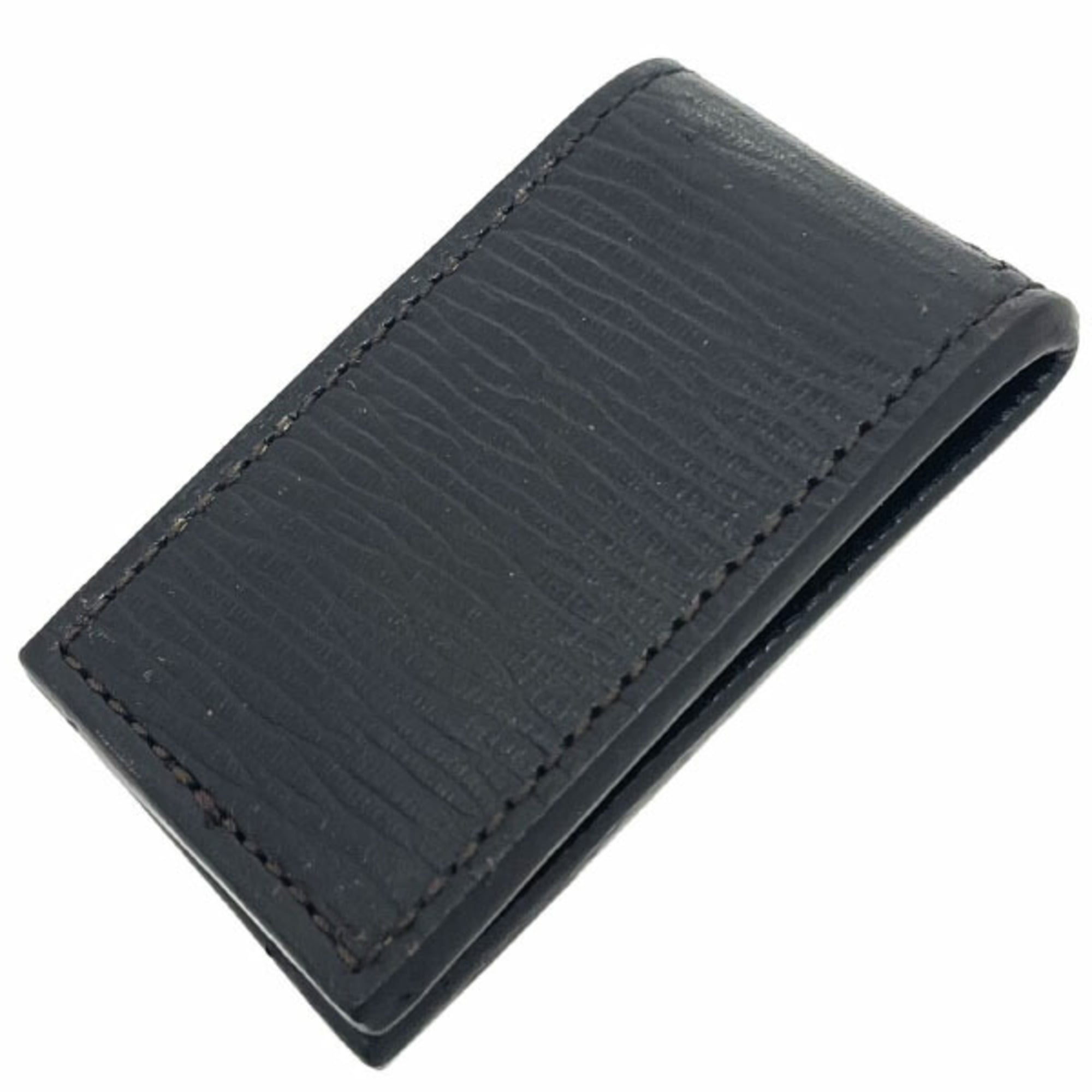 Salvatore Ferragamo Dark Brown Leather Money Clip (Pre-Owned)