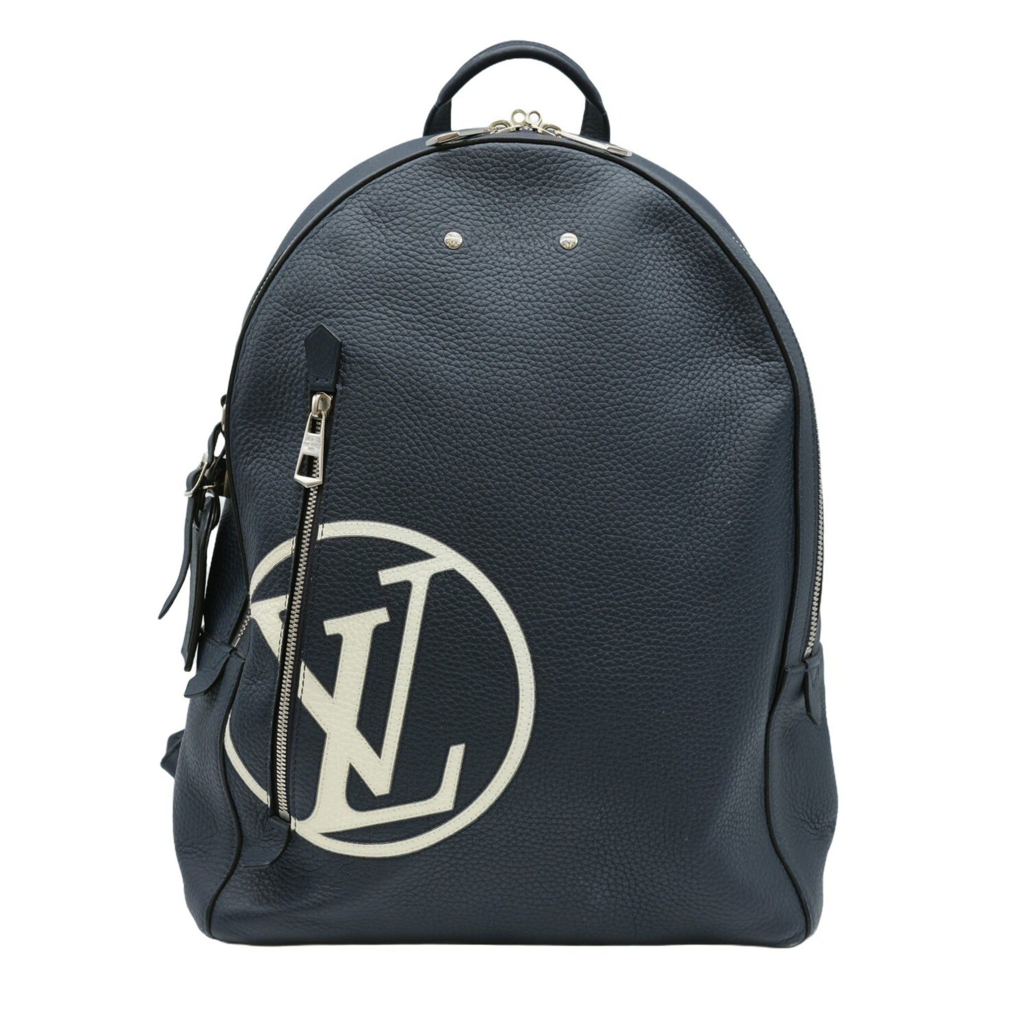 Louis Vuitton Dark Navy Leather Backpack (Pre-Owned)