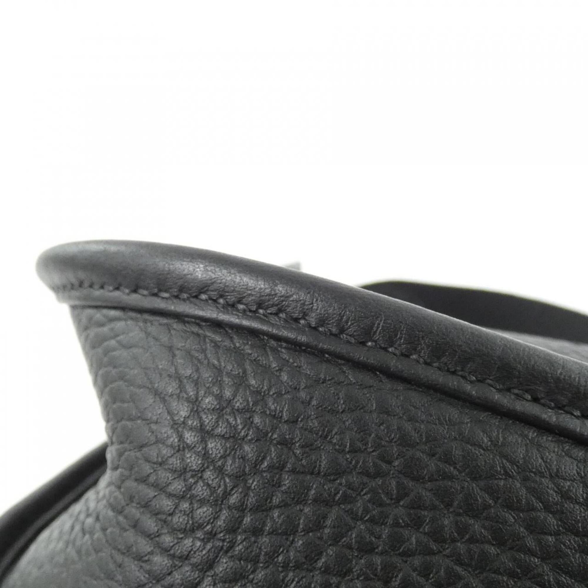Hermes Black Taurillon Clemence Leather Shoulder Bag (Pre-Owned)