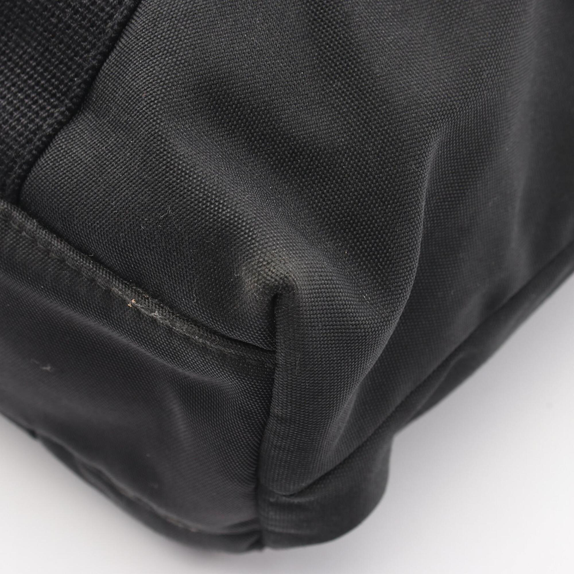 Gucci Black Canvas Leather Handbag Tote Bag (Pre-Owned)