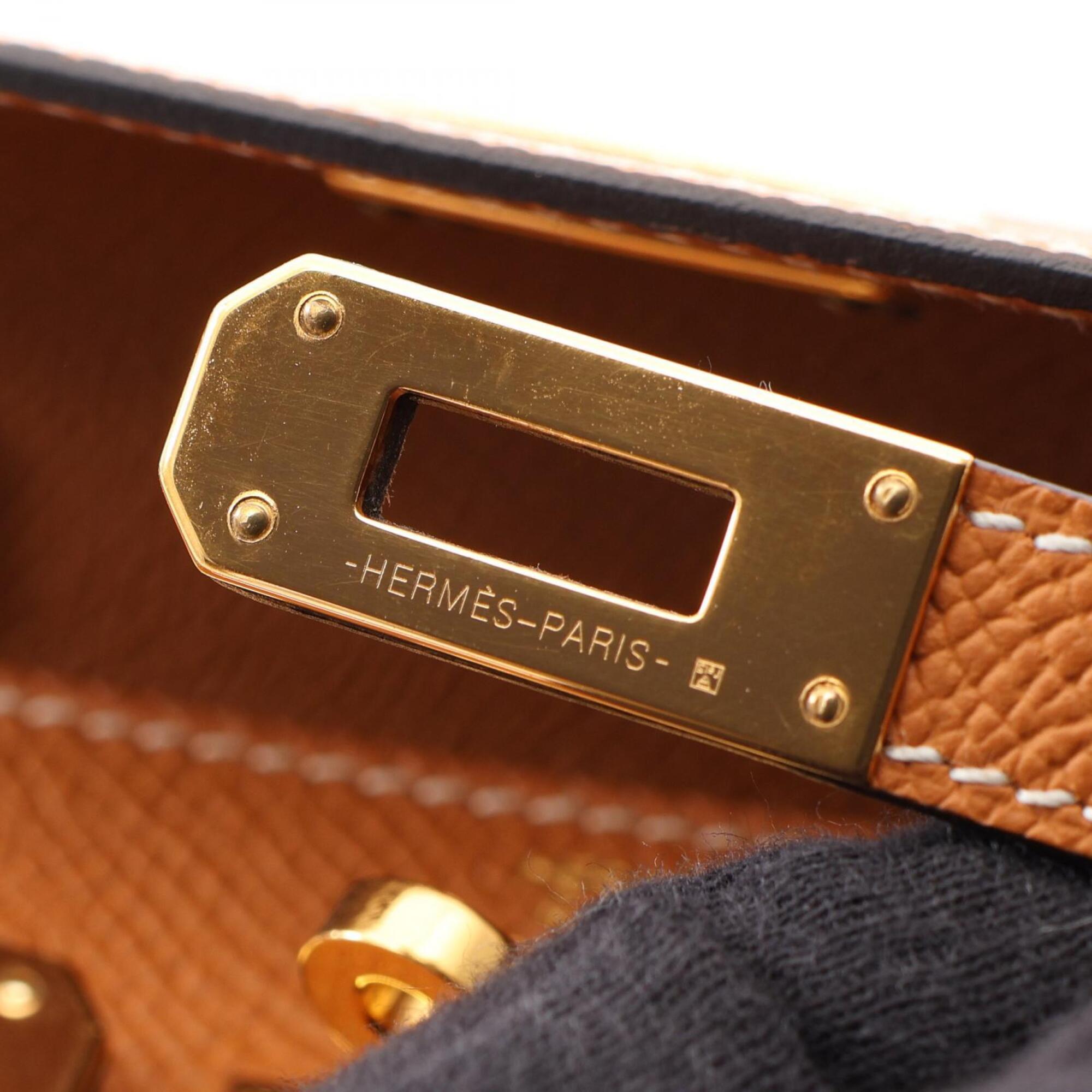 Hermes Brown Epsom Leather Handbag Shoulder Bag (Pre-Owned)