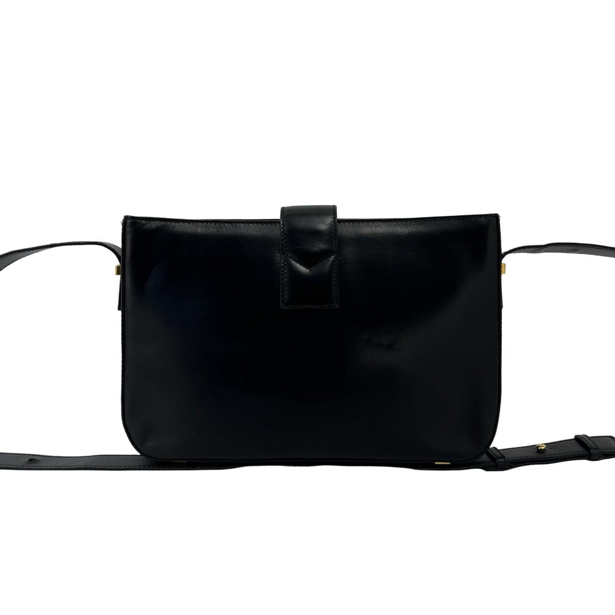 Celine Black Leather Crossbody Bag Pochette Shoulder Bag (Pre-Owned)