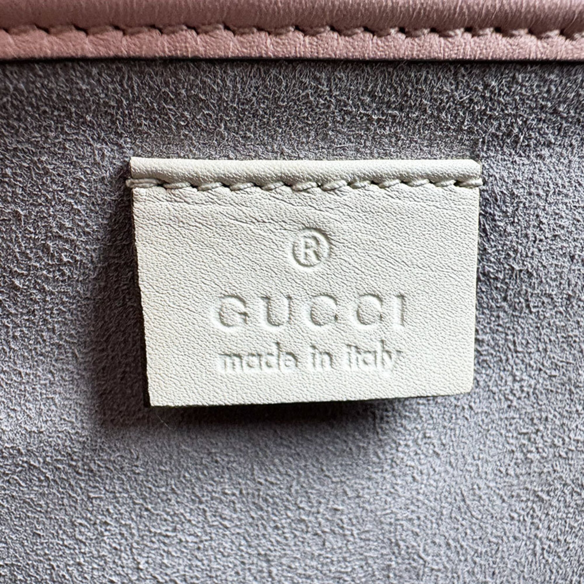 Gucci Ivory Pink Leather Handbag Shoulder Bag (Pre-Owned)