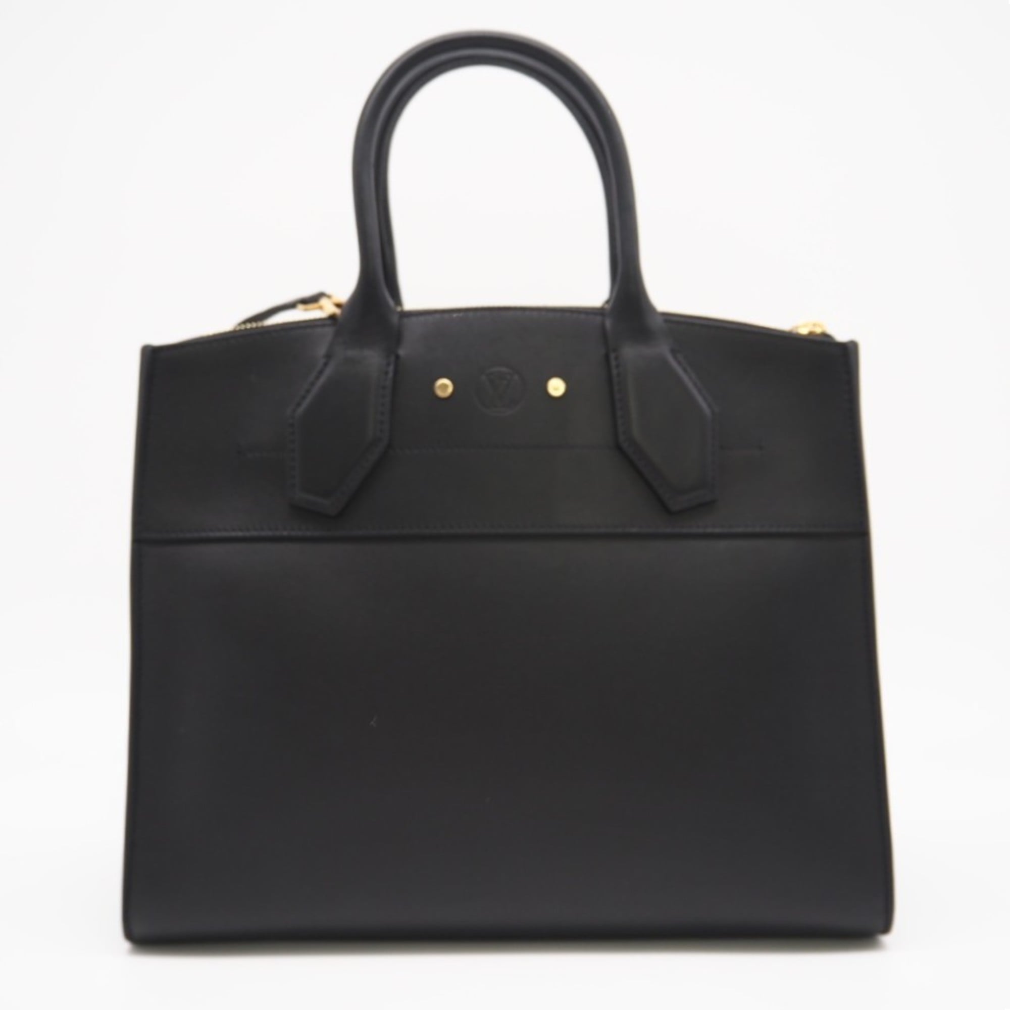 Louis Vuitton Black Noir Leather Handbag (Pre-Owned)