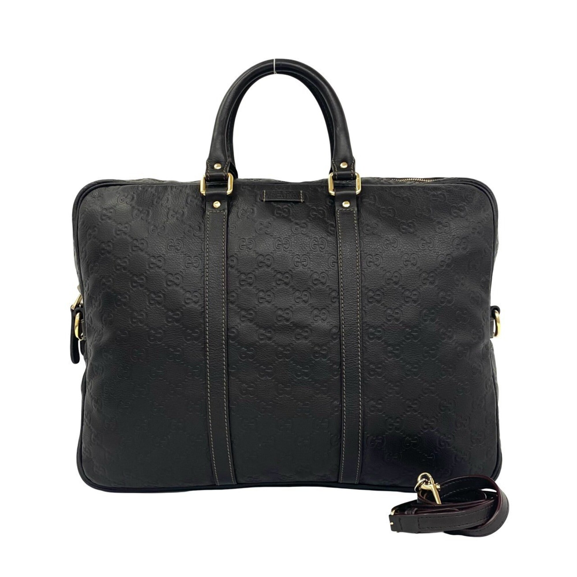 Gucci Brown Leather Handbag Shoulder Bag (Pre-Owned)
