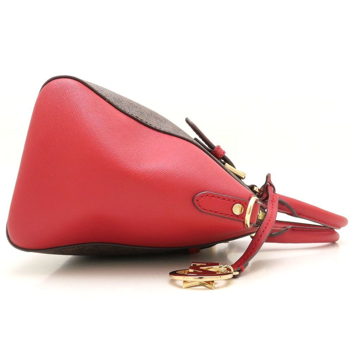 Michael Kors Brown Red Color Leather Handbag (Pre-Owned)
