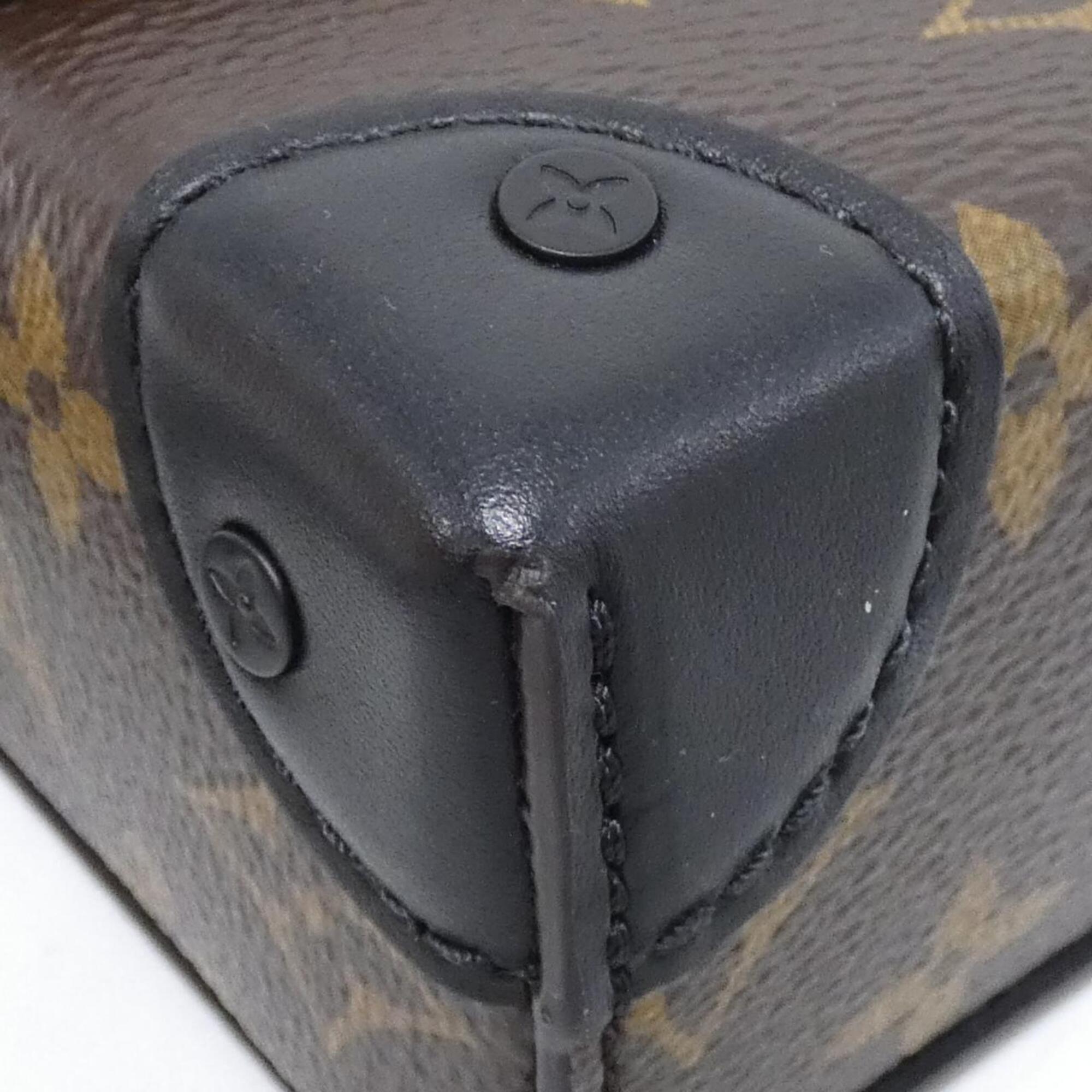 Louis Vuitton Black Marron Coated Canvas Shoulder Bag (Pre-Owned)