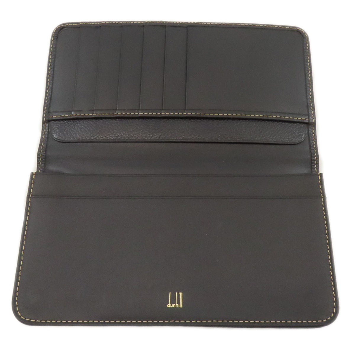 Dunhill Black Leather Long Bill Wallet (Bi-Fold) (Pre-Owned)