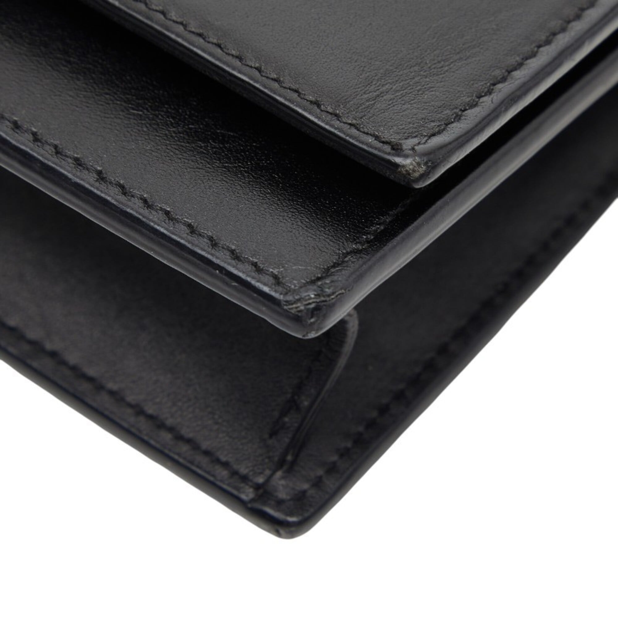 Saint Laurent Black Leather Shoulder Bag (Pre-Owned)