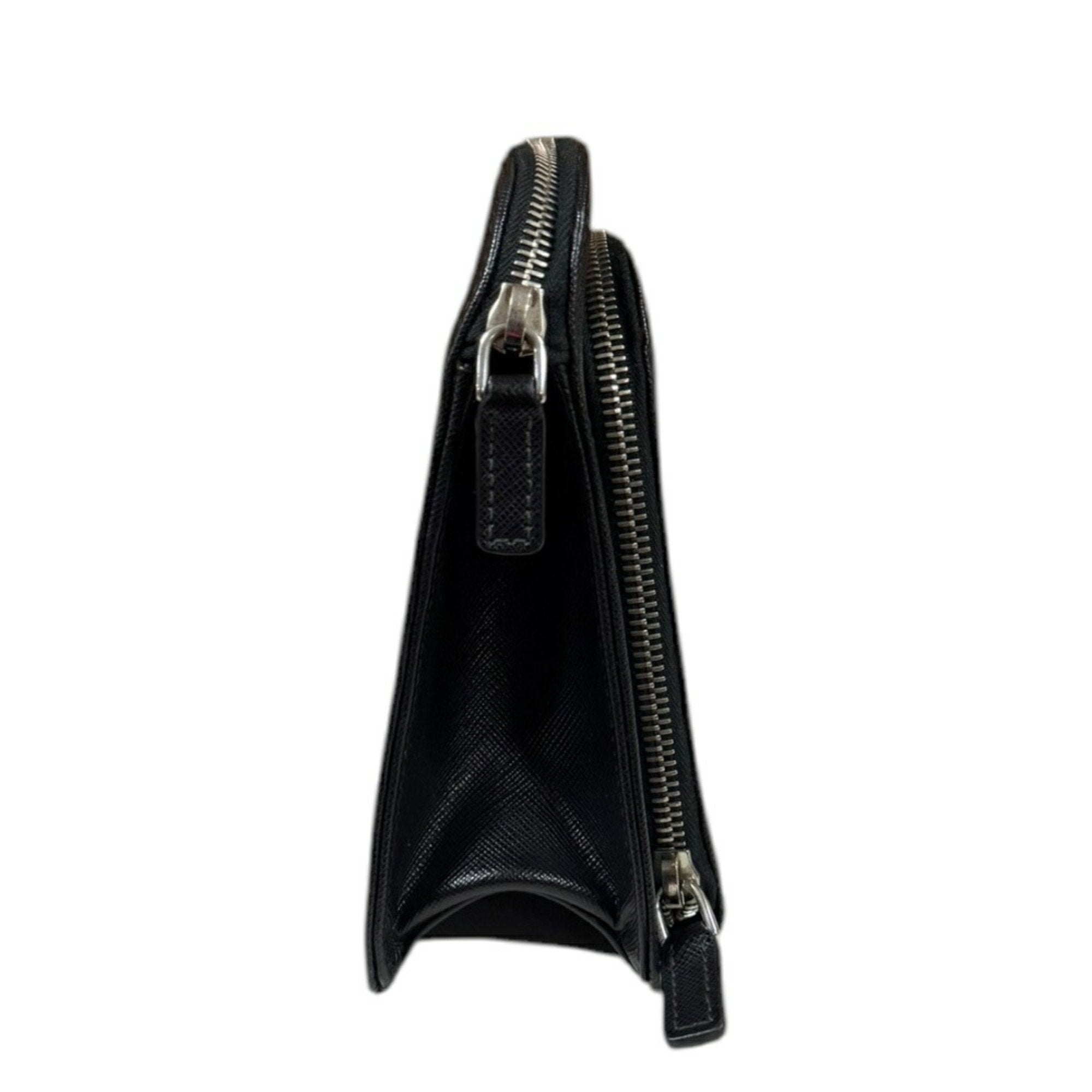 Prada Black Leather Clutch Bag (Pre-Owned)