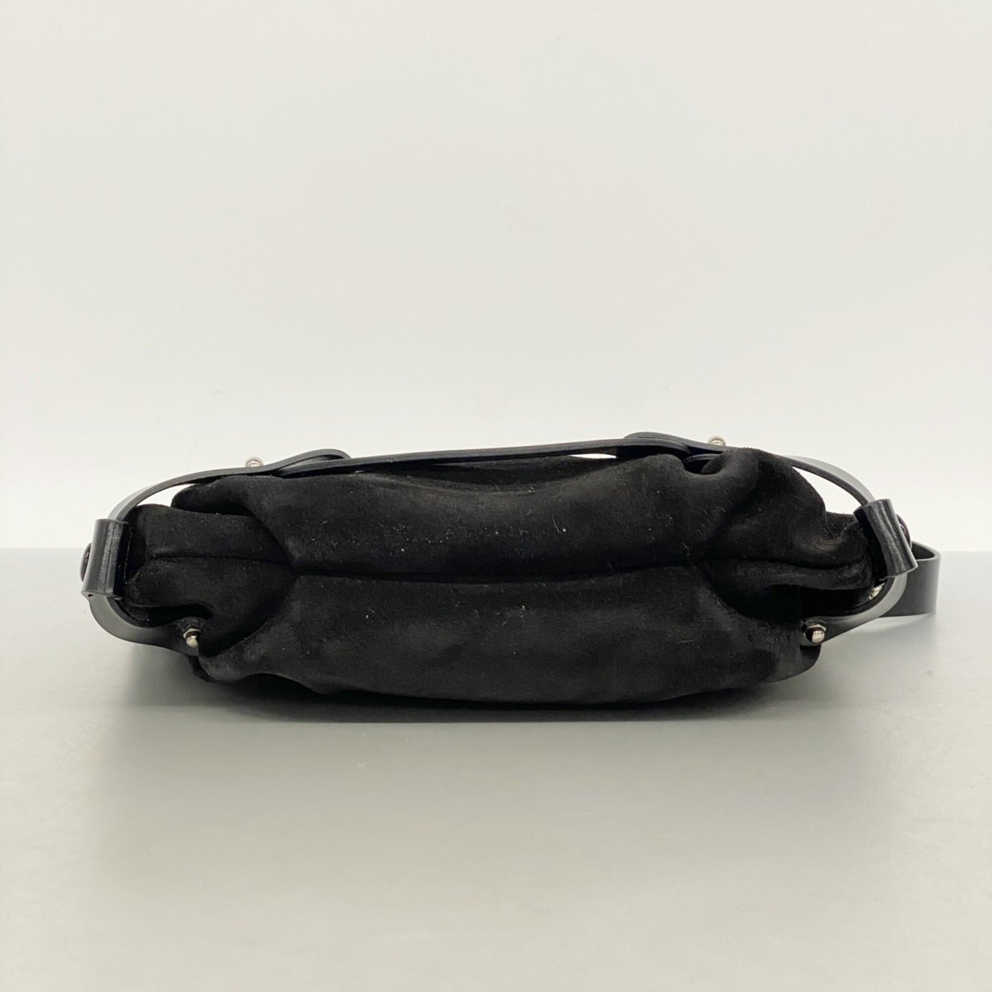 Salvatore Ferragamo Black Suede Shoulder Bag (Pre-Owned)
