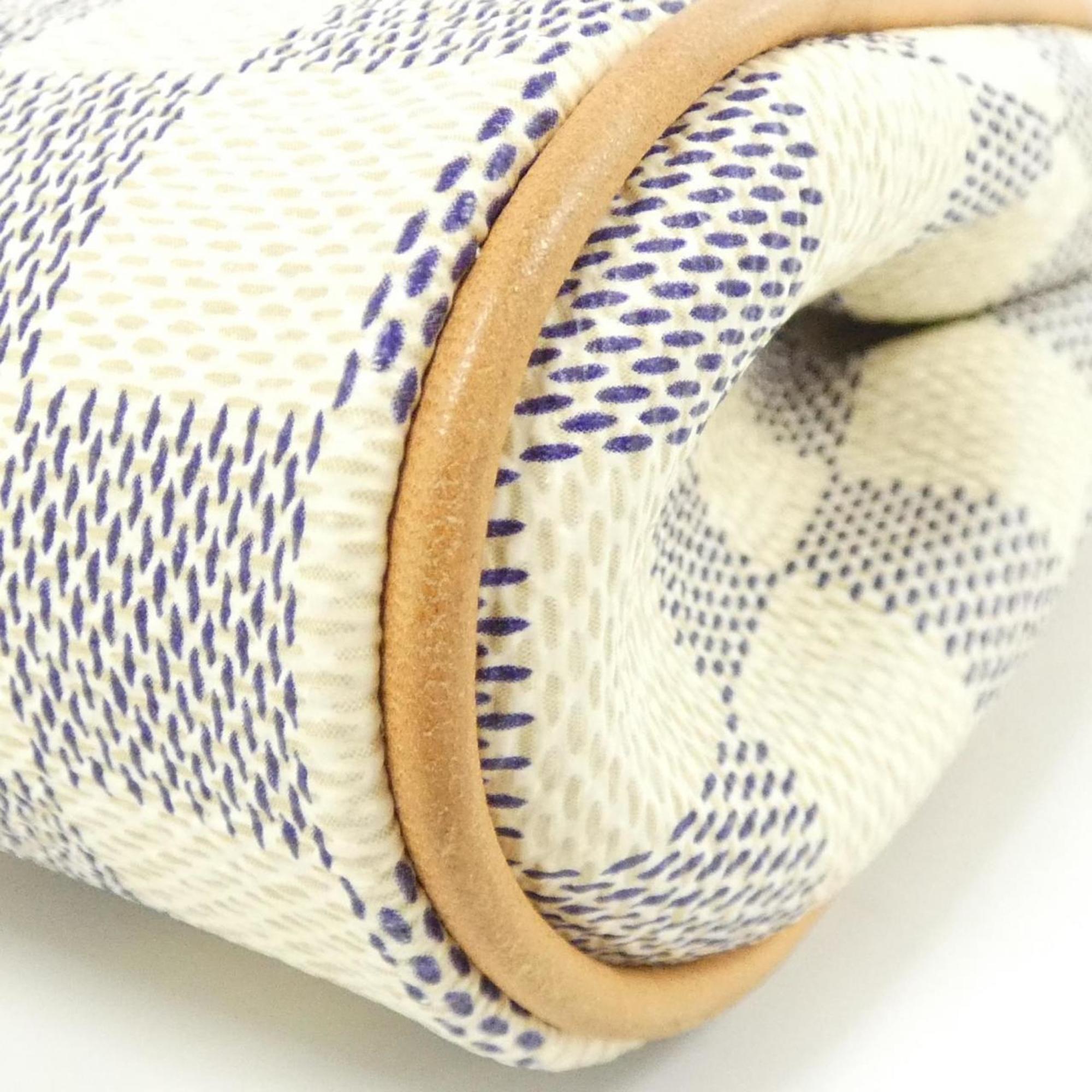 Louis Vuitton Azur White Coated Canvas Shoulder Bag (Pre-Owned)