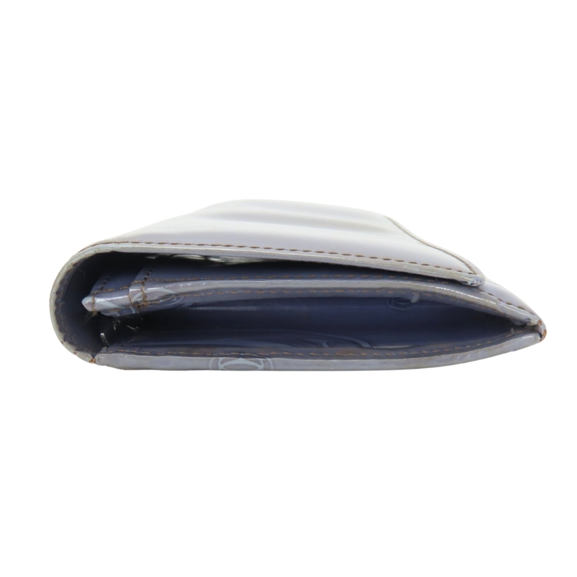 Cartier Purple Leather Long Wallet (Bi-Fold) (Pre-Owned)