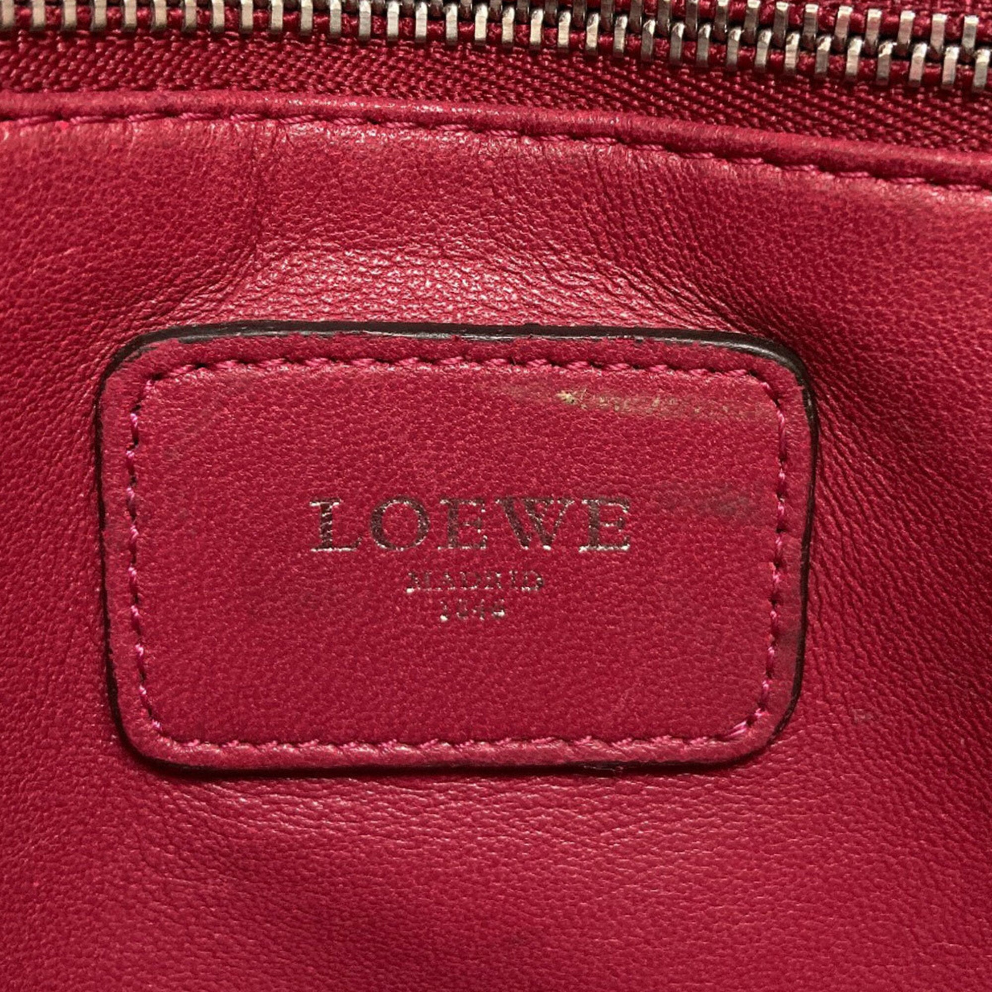 Loewe Red Color Leather Handbag (Pre-Owned)