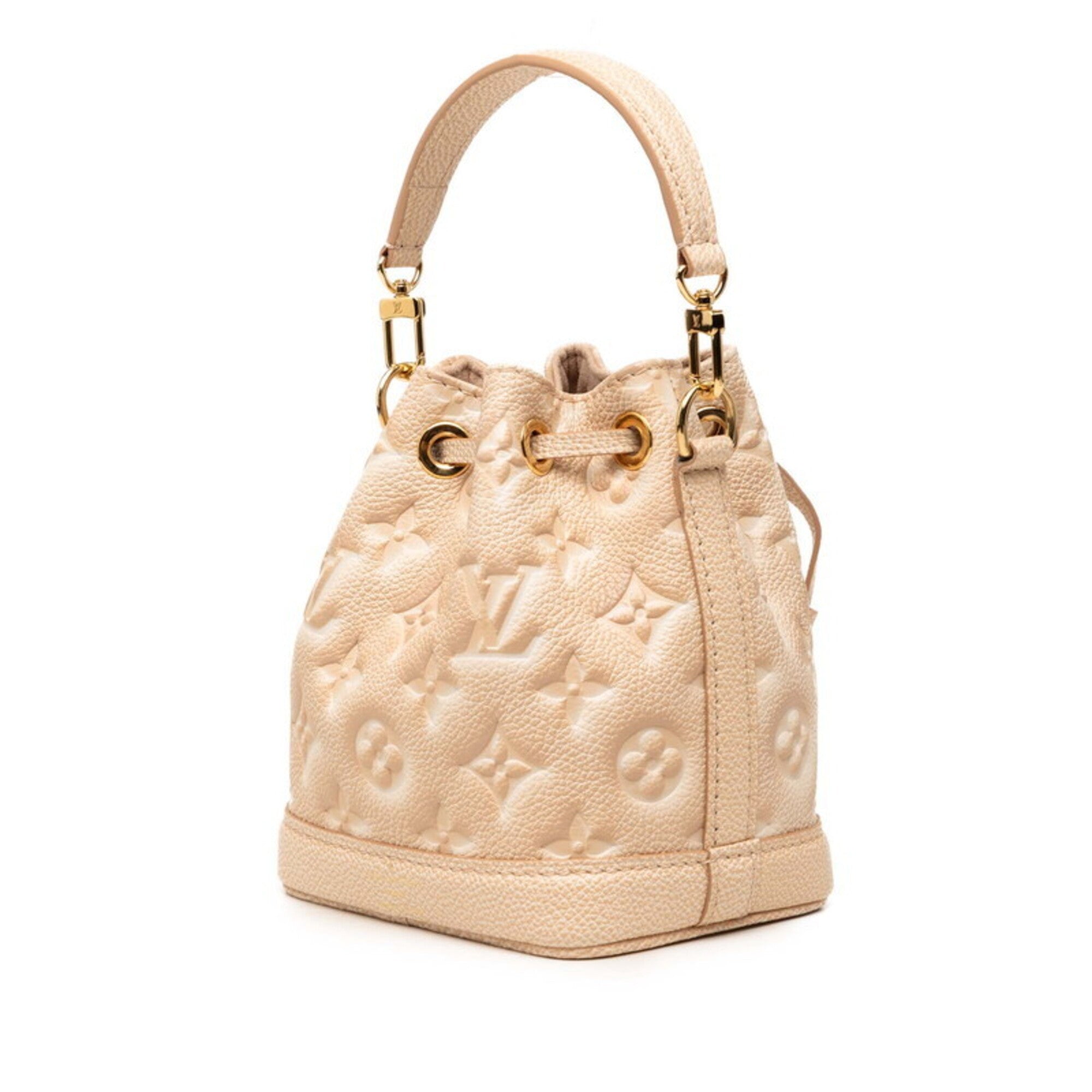 Louis Vuitton Beige White Monogram Empreinte Handbag Shoulder Bag (Pre-Owned)