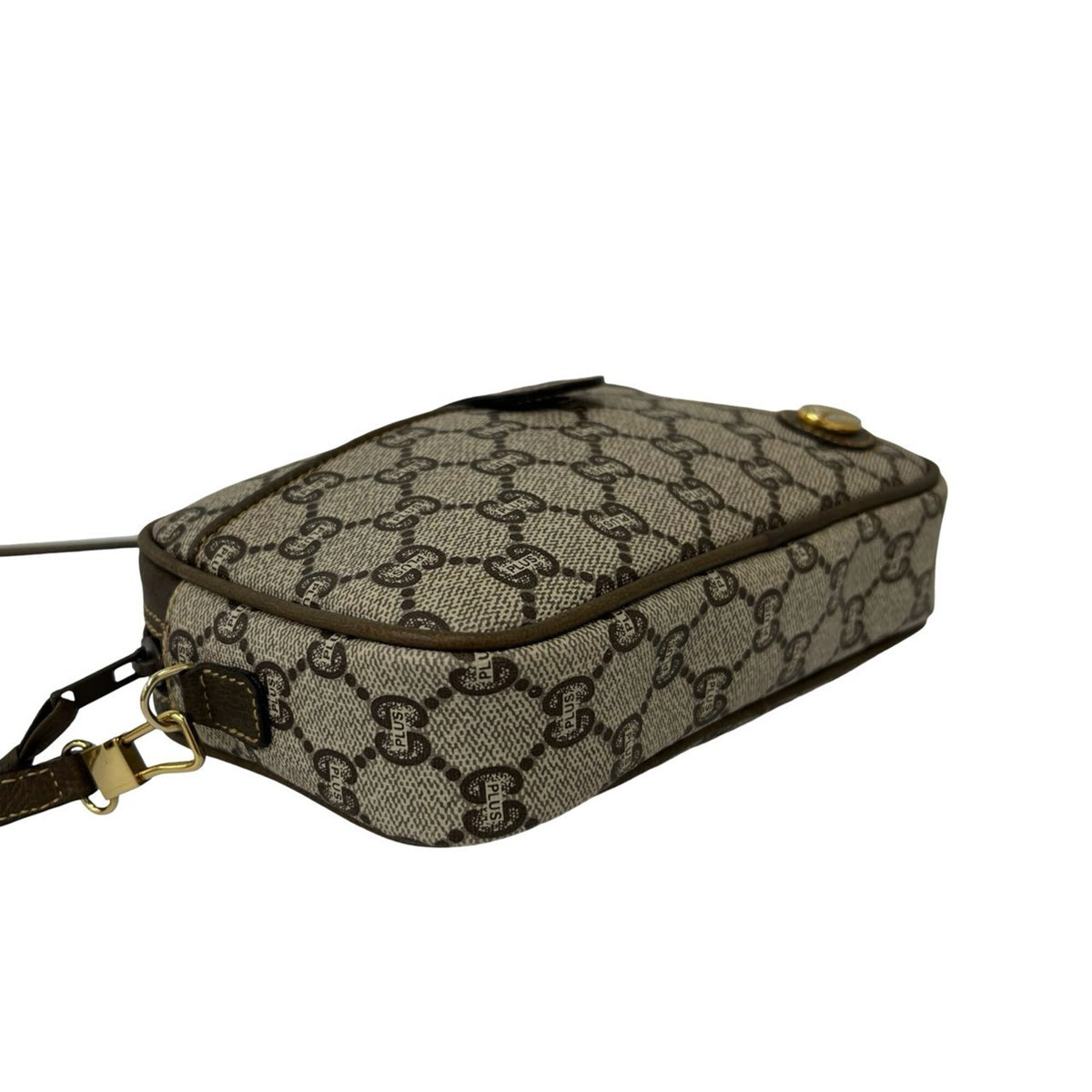 Gucci Brown Leather Pvc Shoulder Bag (Pre-Owned)