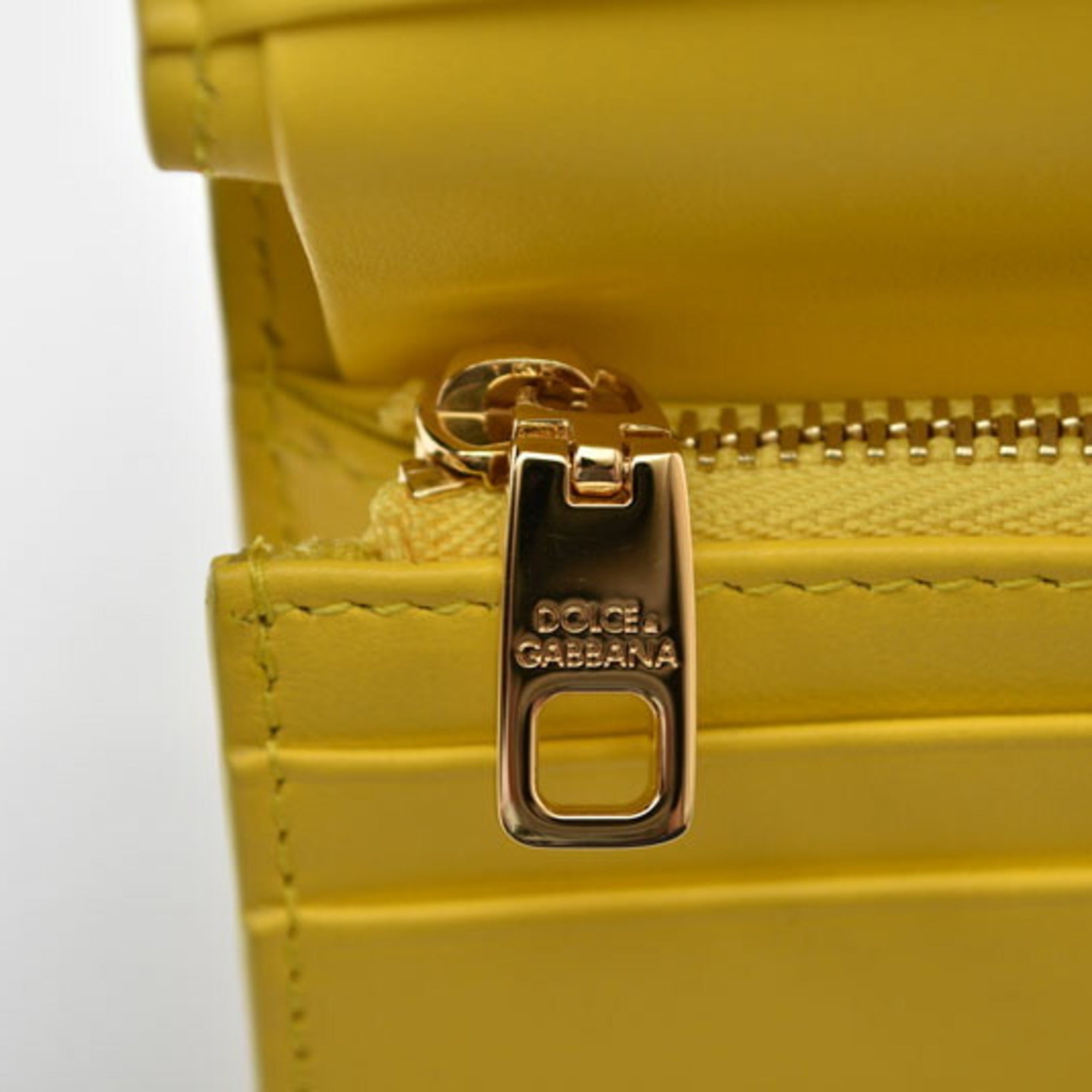 Dolce & Gabbana Yellow Leather Wallet (Bi-Fold) (Pre-Owned)
