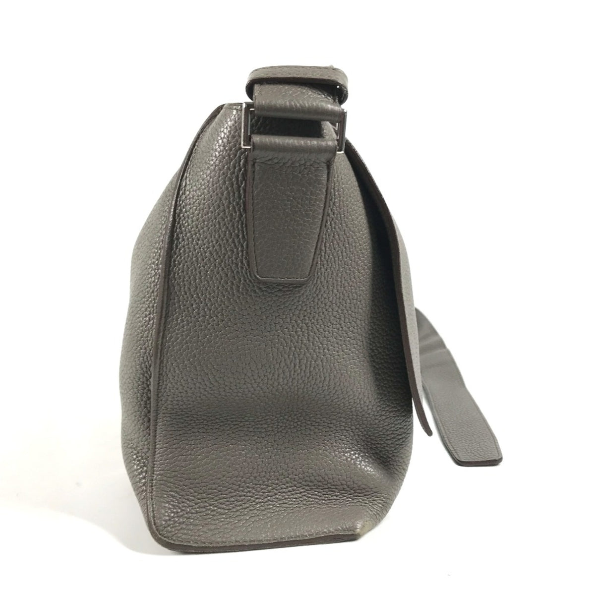 Hermes Gray Leather Shoulder Bag (Pre-Owned)