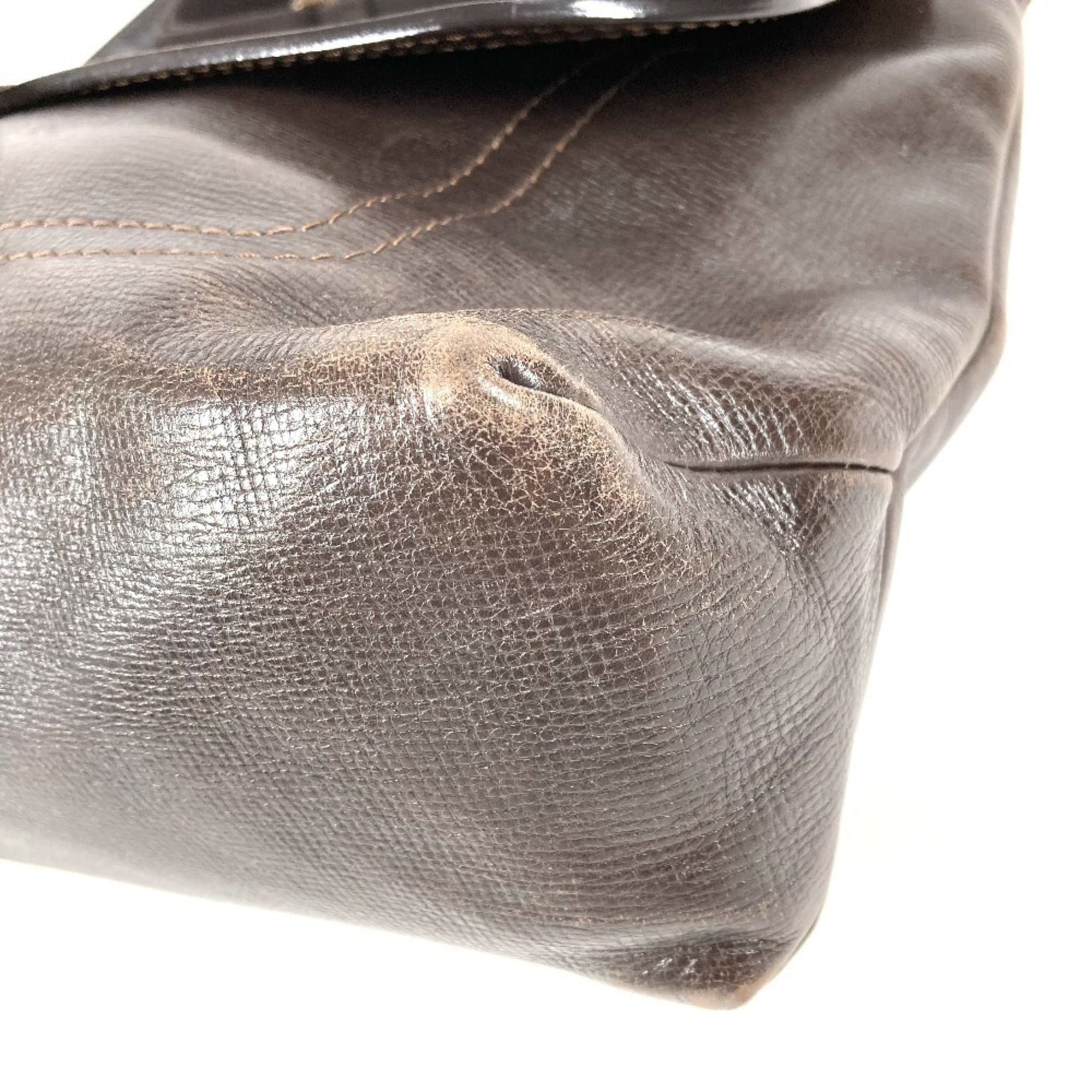 Louis Vuitton Brown Coffee Utah Leather Leather Messenger Bag Shoulder Bag (Pre-Owned)