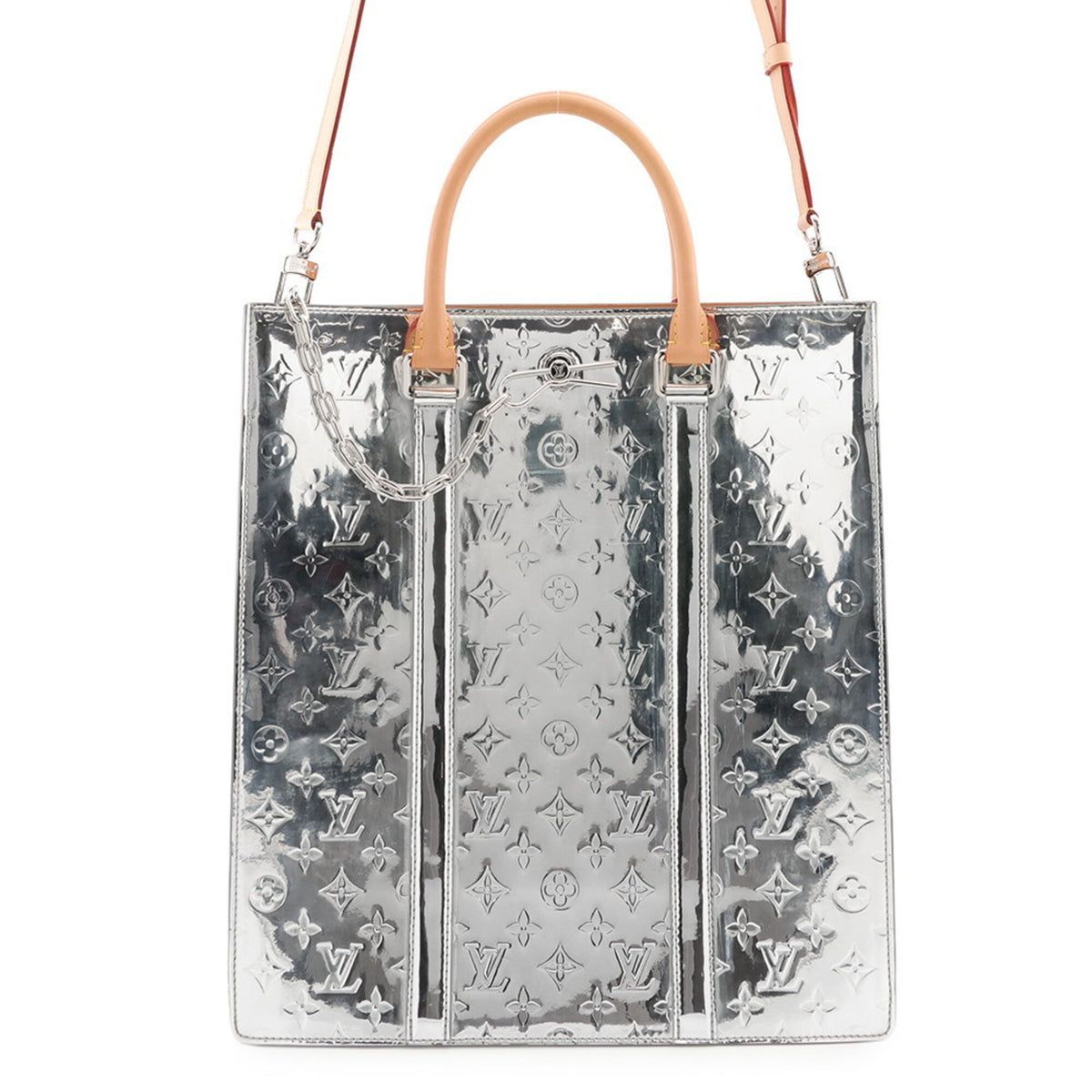 Louis Vuitton Silver Handbag Shoulder Bag Tote Bag (Pre-Owned)