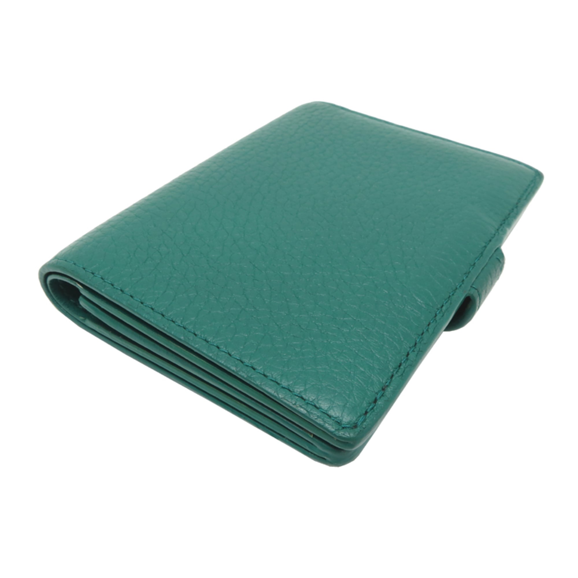 Louis Vuitton Green Leather Wallet (Bi-Fold) (Pre-Owned)