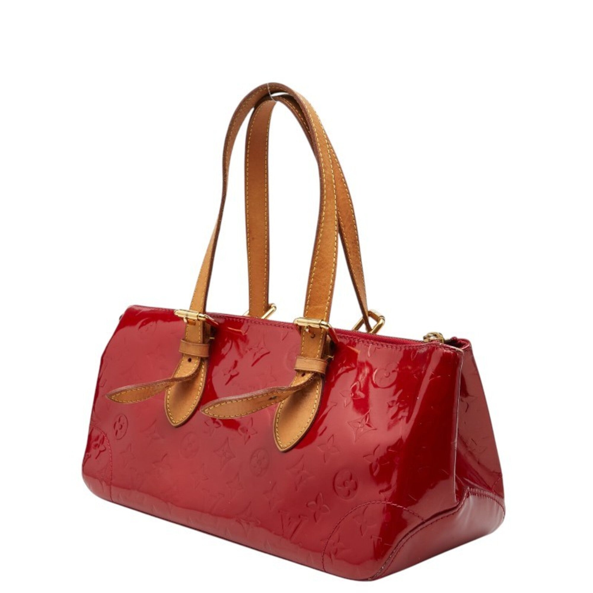 Louis Vuitton Pomme D'amour Red Color Patent Leather Handbag (Pre-Owned)