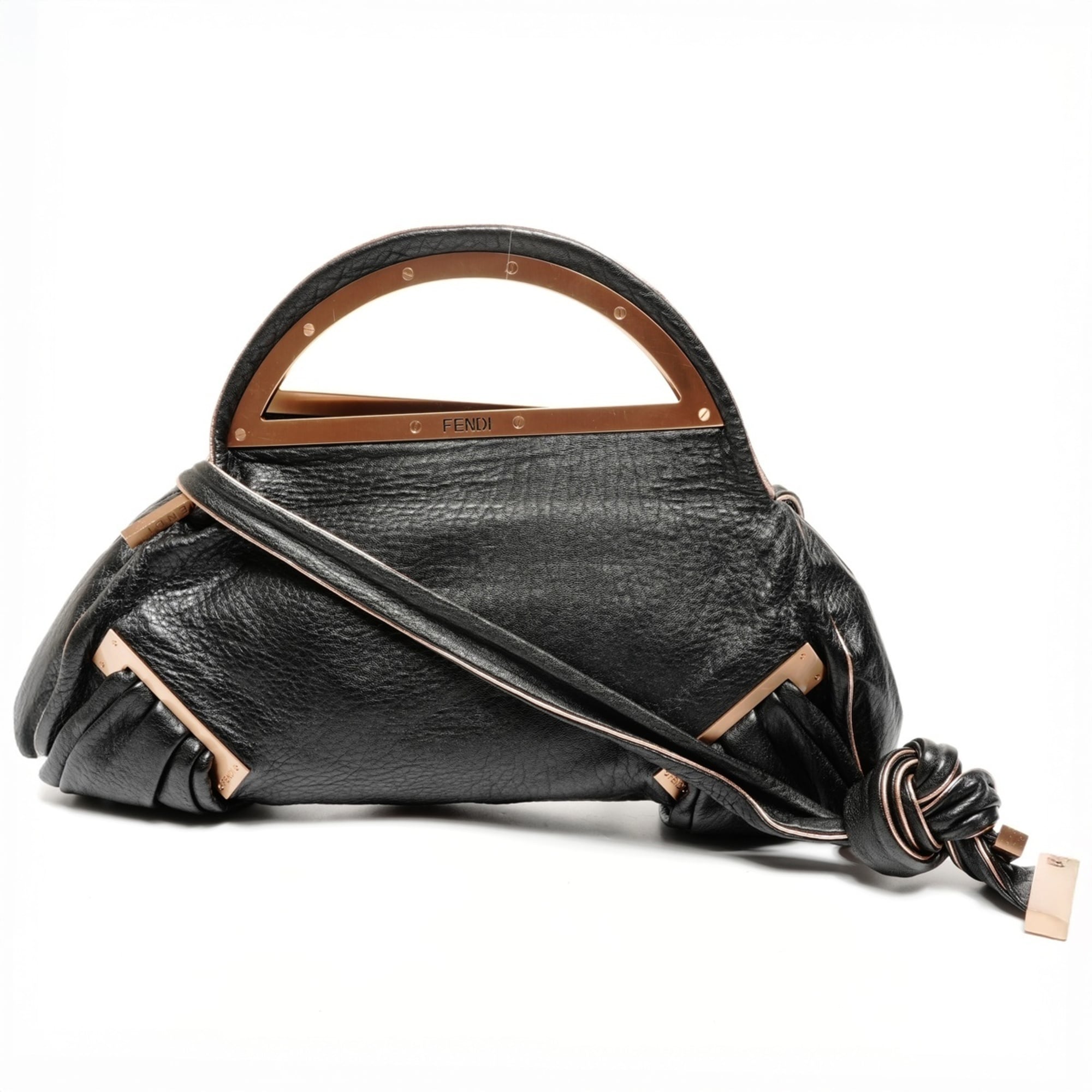 Fendi Black Leather Shoulder Bag (Pre-Owned)