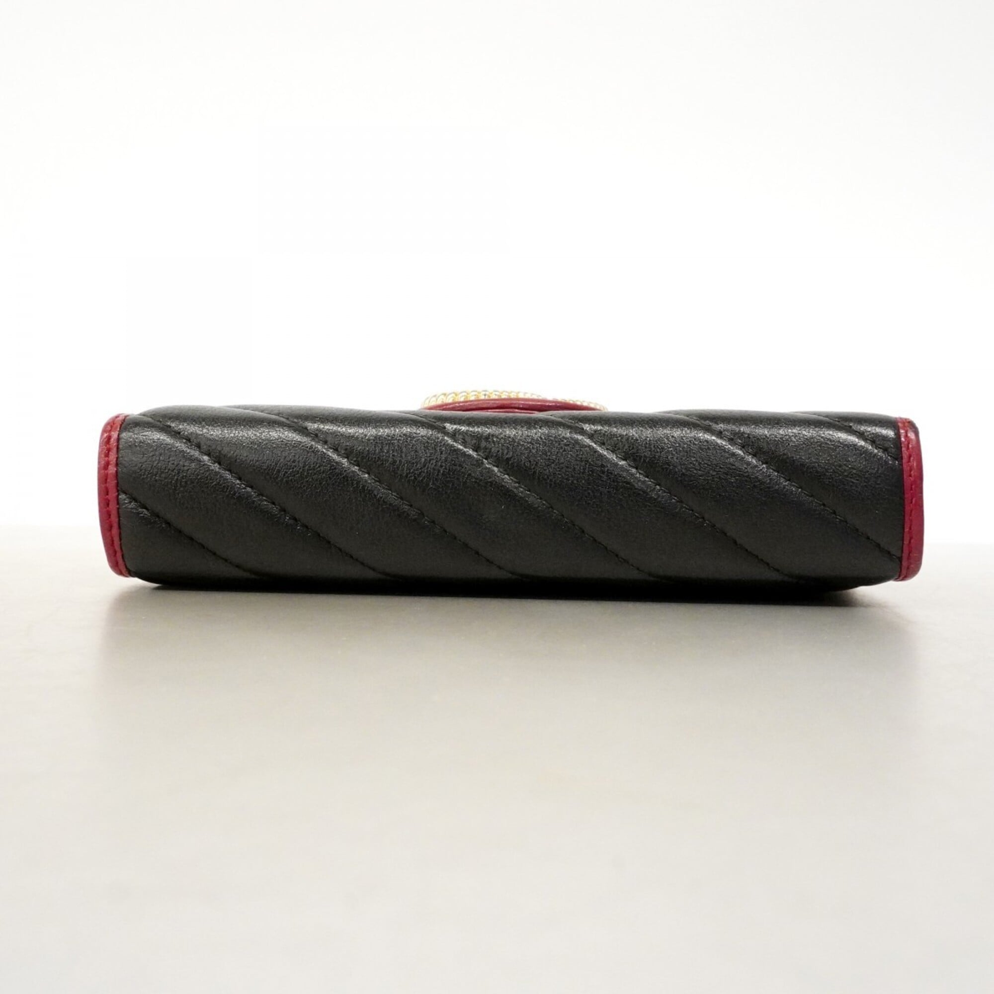Gucci Black Leather Chain/Shoulder Wallet (Pre-Owned)