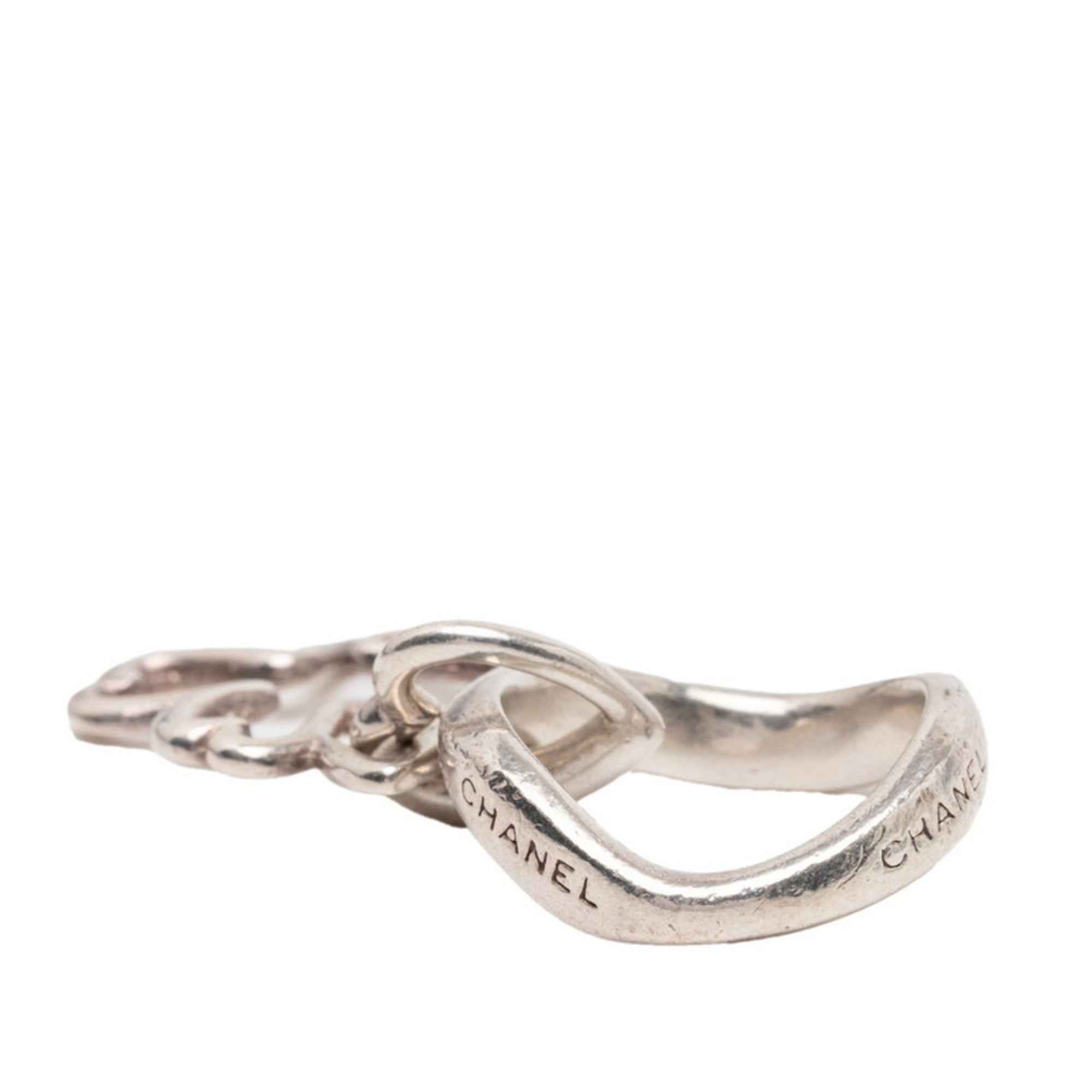 Chanel Silver Metal Band Ring (Pre-Owned)