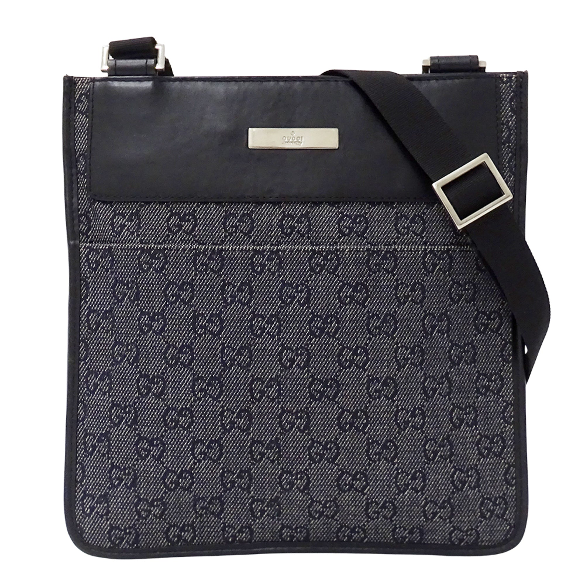 Gucci Navy Denim Shoulder Bag (Pre-Owned)