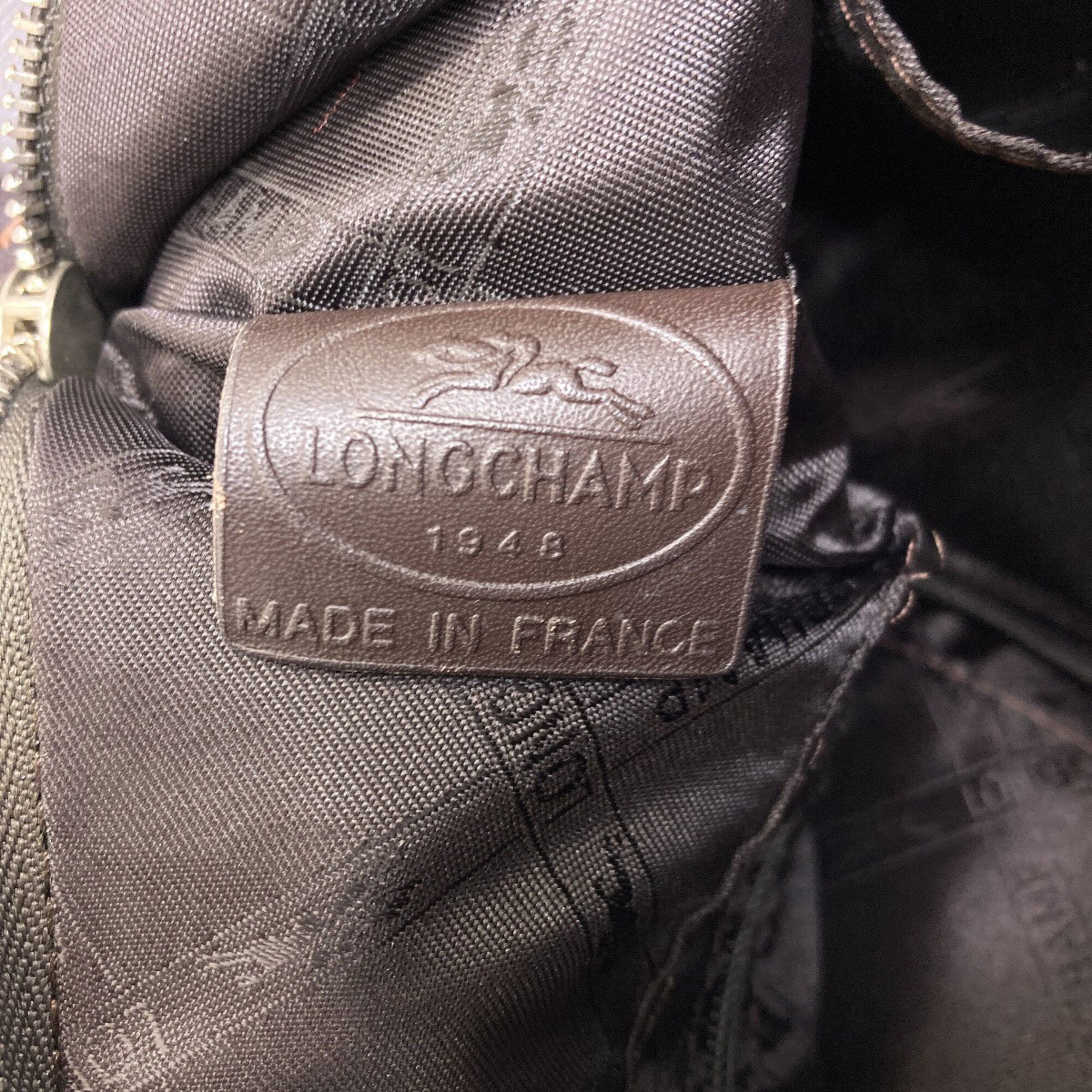 Longchamp Dark Brown Leather Shoulder Bag (Pre-Owned)