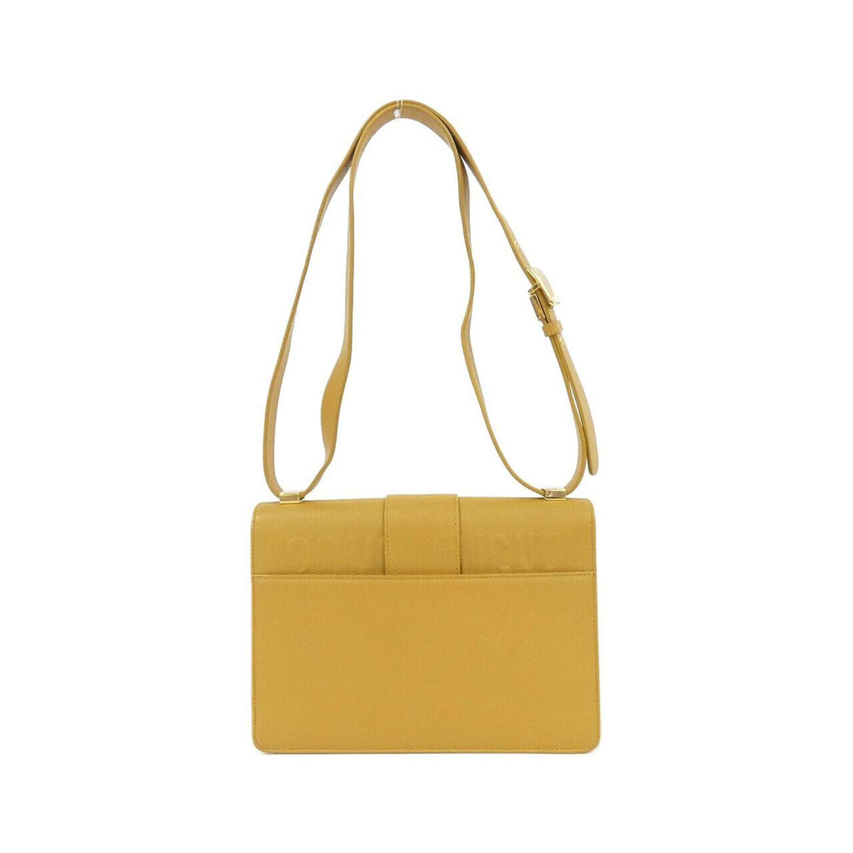 Christian Dior Dark Yellow Leather Shoulder Bag (Pre-Owned)