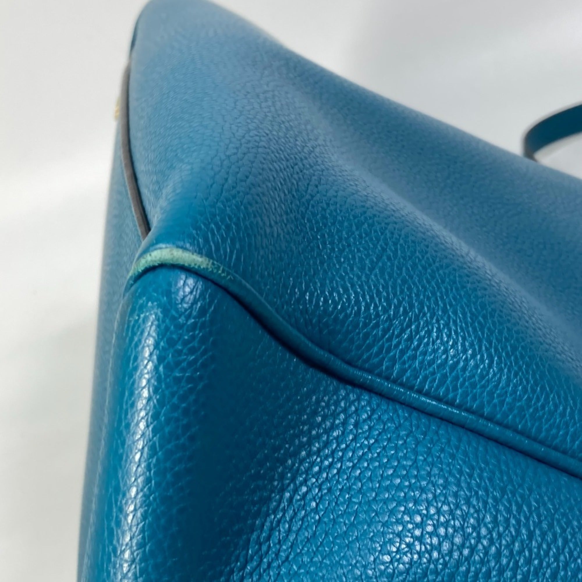 Louis Vuitton Blue Leather Handbag Shoulder Bag Tote Bag (Pre-Owned)