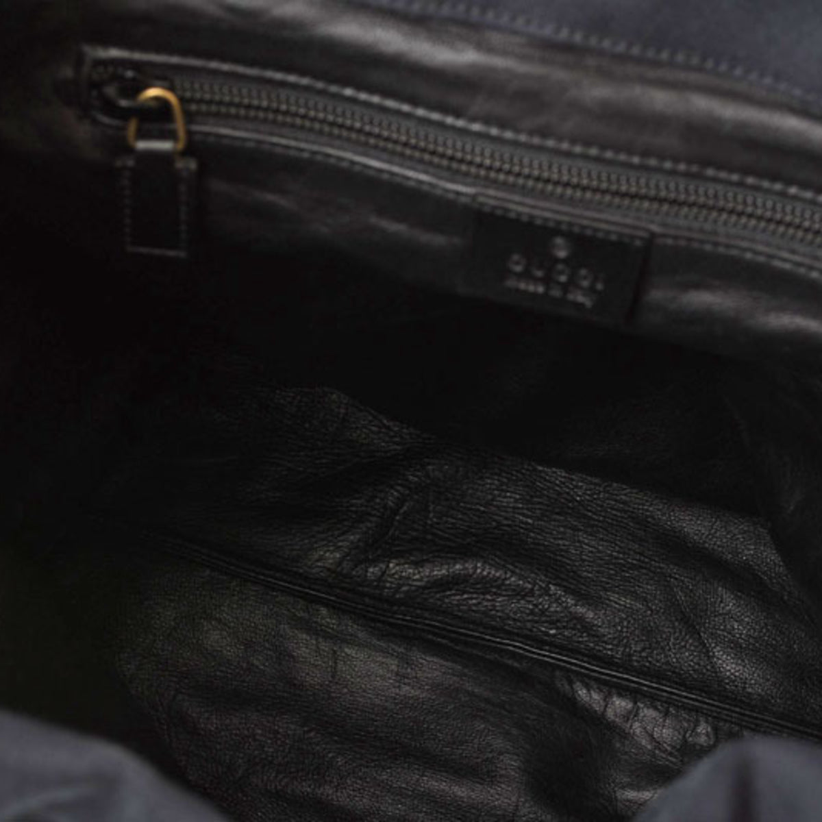 Gucci Black Cotton Canvas Shoulder Bag Sling Bag (Pre-Owned)