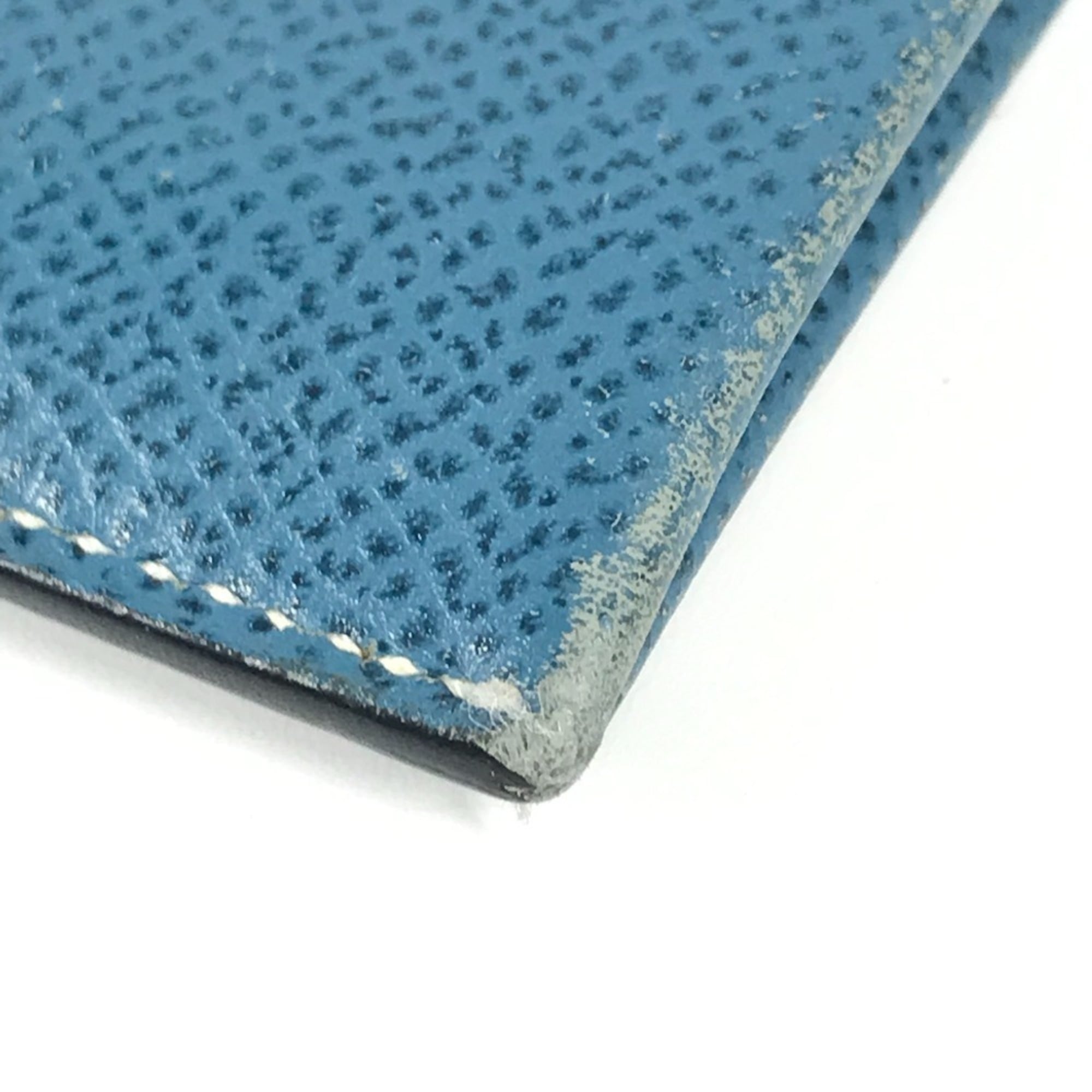 Hermes Blue Epsom Leather Clutch Bag Pouch (Pre-Owned)