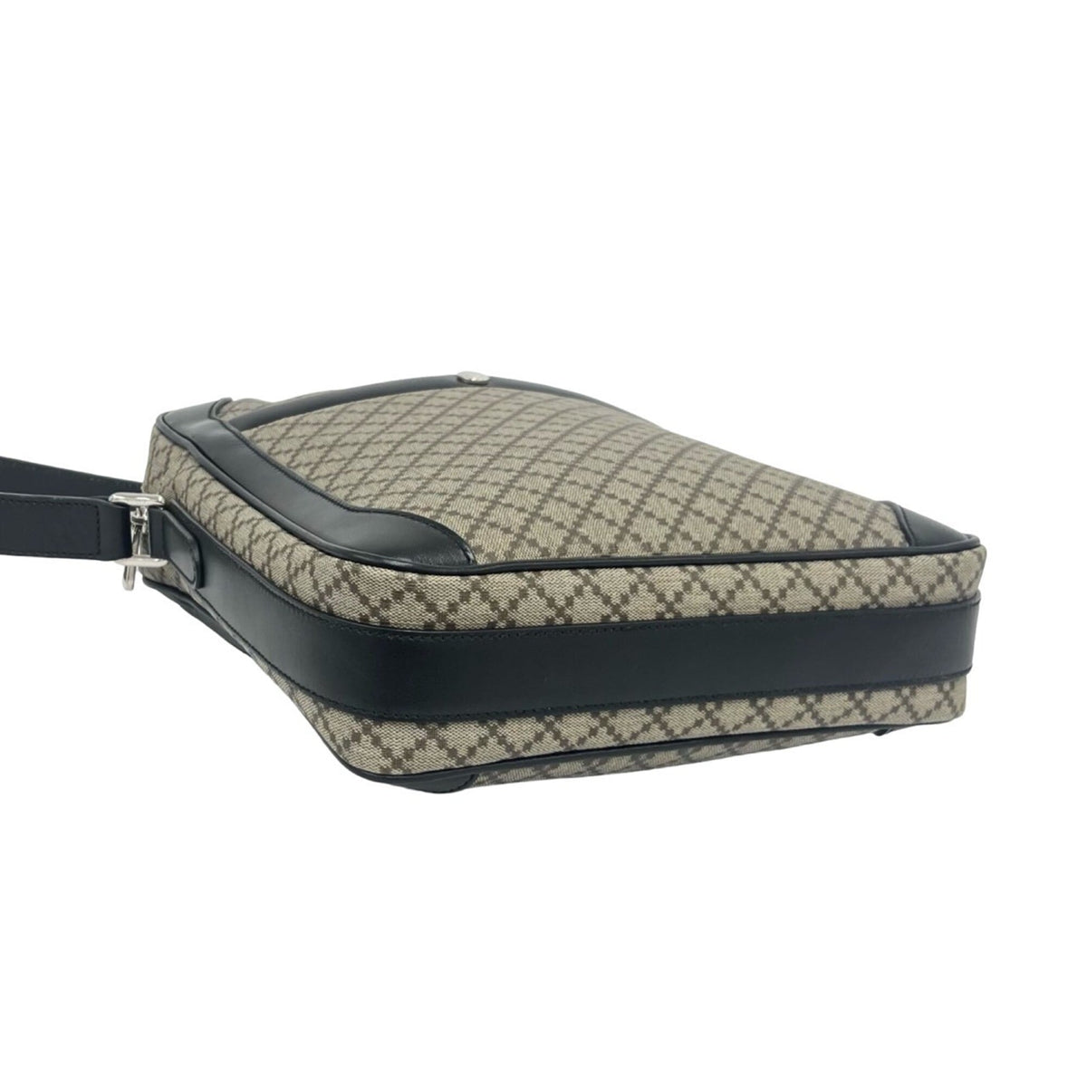 Gucci Beige Black Pvc Leather Pochette Shoulder Bag (Pre-Owned)