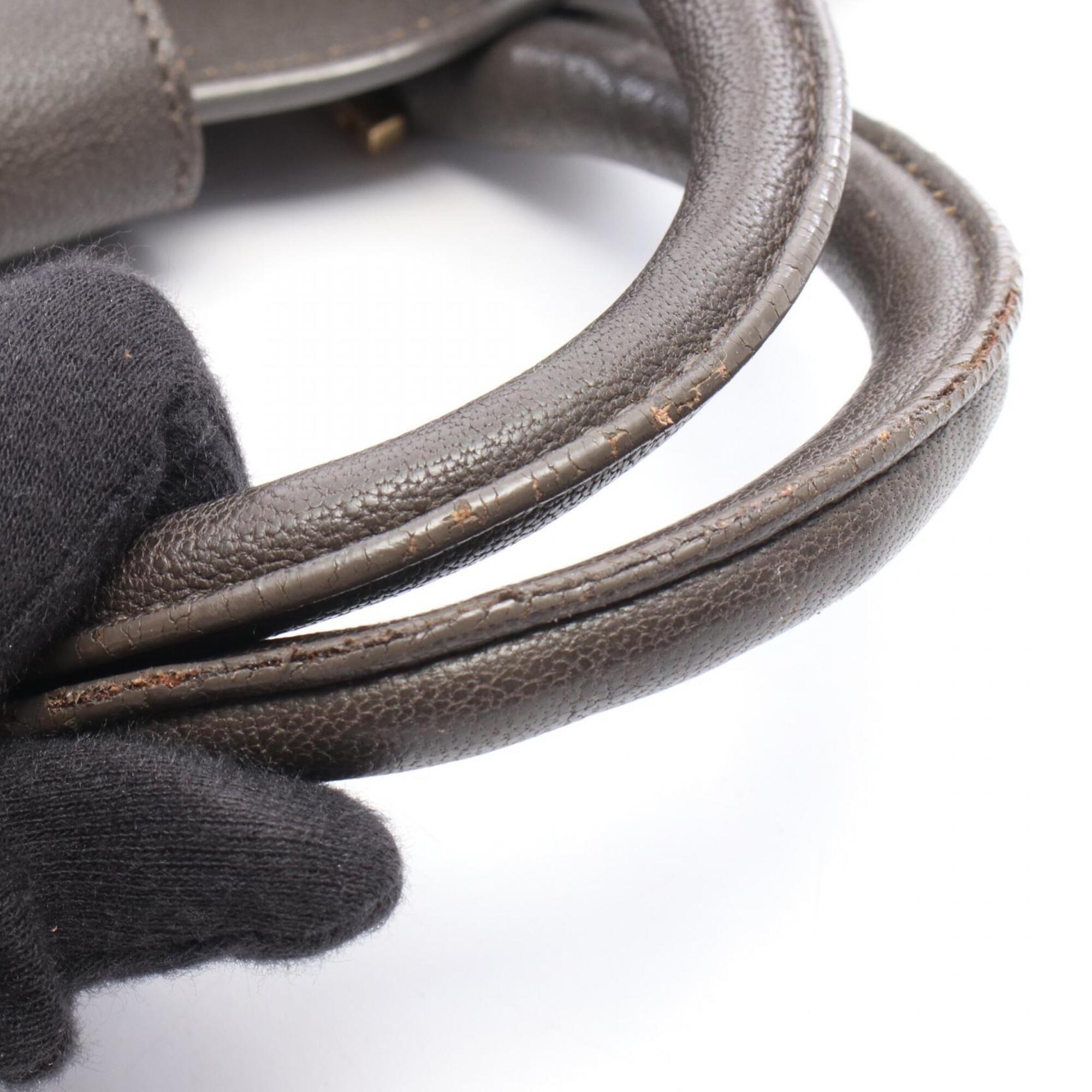 Yves Saint Laurent Gray Leather Handbag (Pre-Owned)