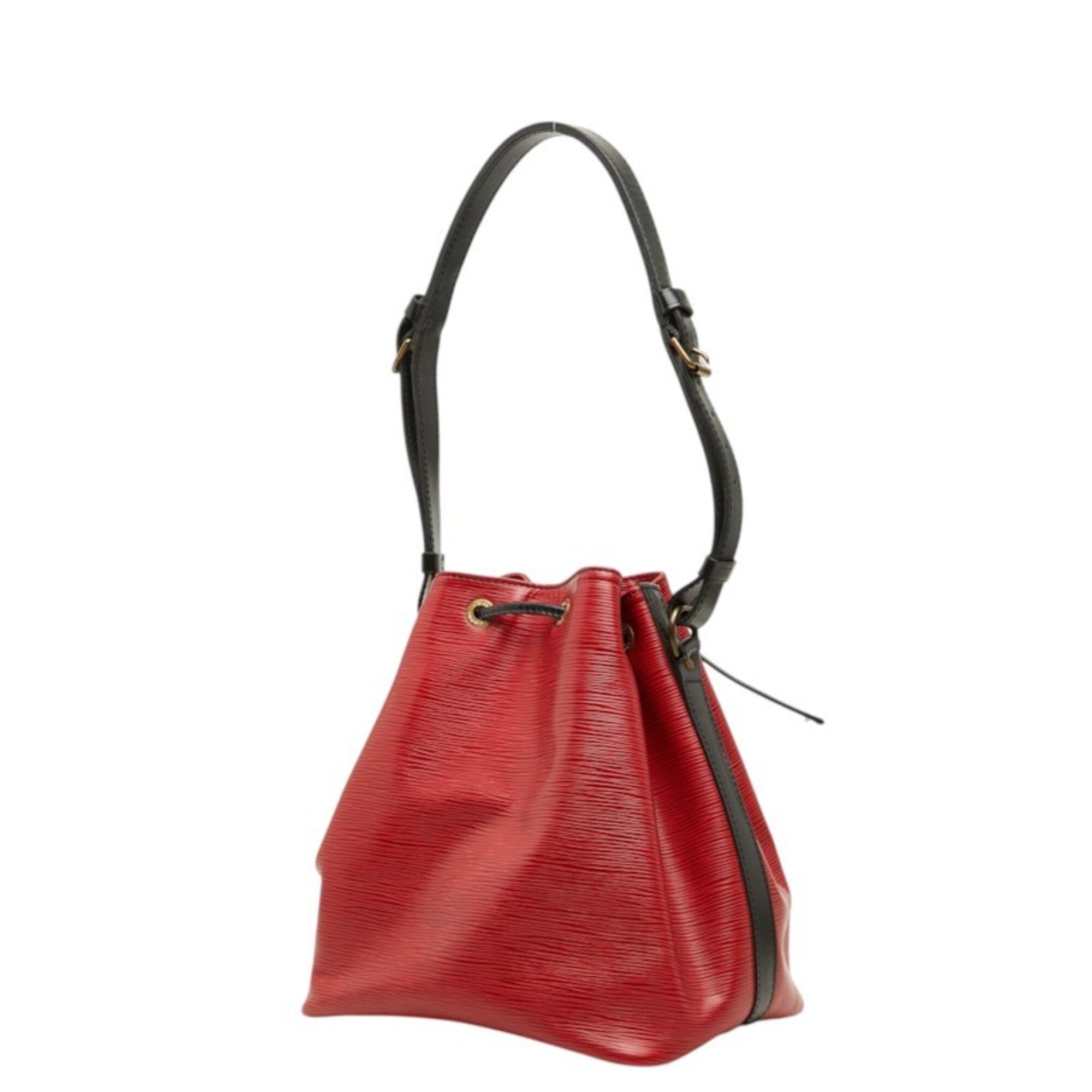 Louis Vuitton Castilian Red Noir Leather Shoulder Bag (Pre-Owned)