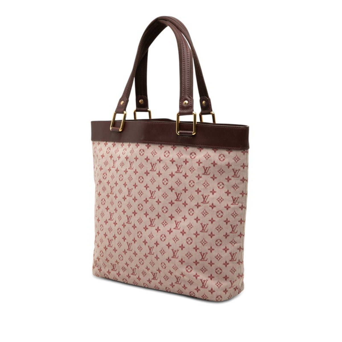 Louis Vuitton Cerise Red Color Canvas Leather Handbag Tote Bag (Pre-Owned)