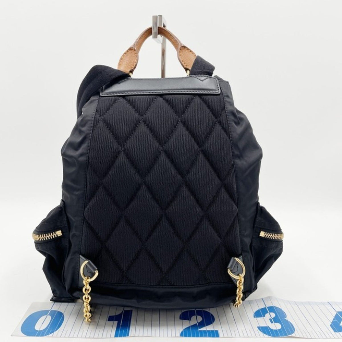 Burberry Black Brown Nylon Backpack (Pre-Owned)