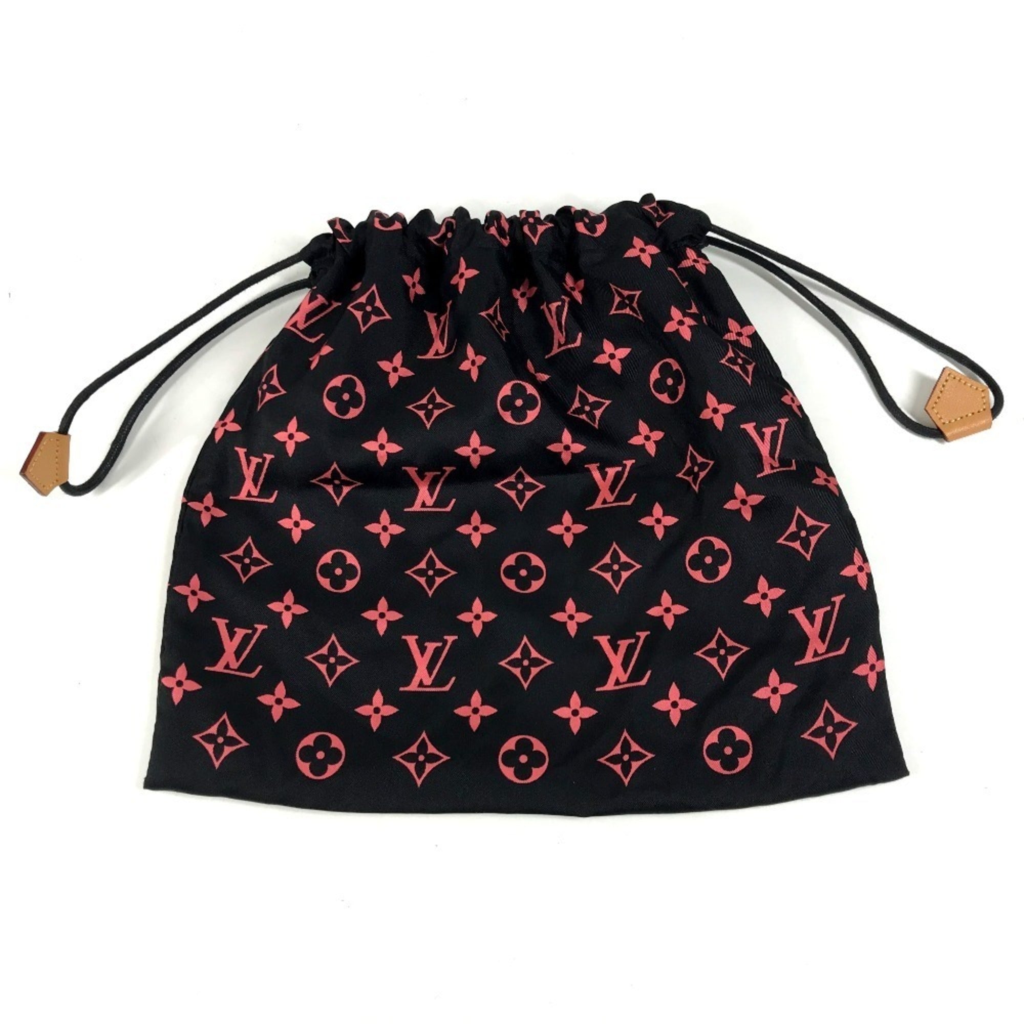Louis Vuitton Black Pink Silk Handbag Pouch (Pre-Owned)