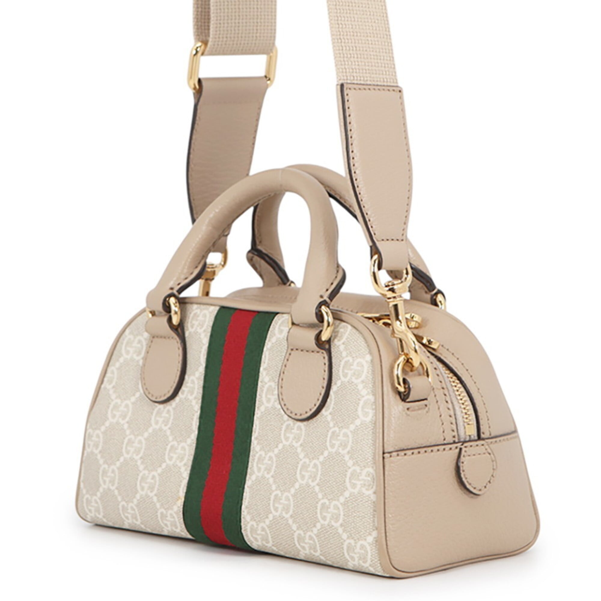 Gucci Beige Gg Supreme Leather Handbag Shoulder Bag (Pre-Owned)